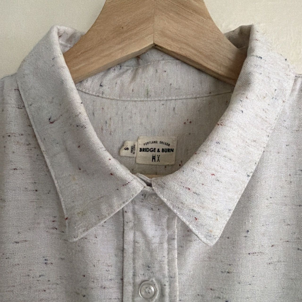 Bridge & Burn Bridge & Burn Women’s White / Speckled Button Down Shir Size S / US 4 / IT 40 - 3 Thumbnail