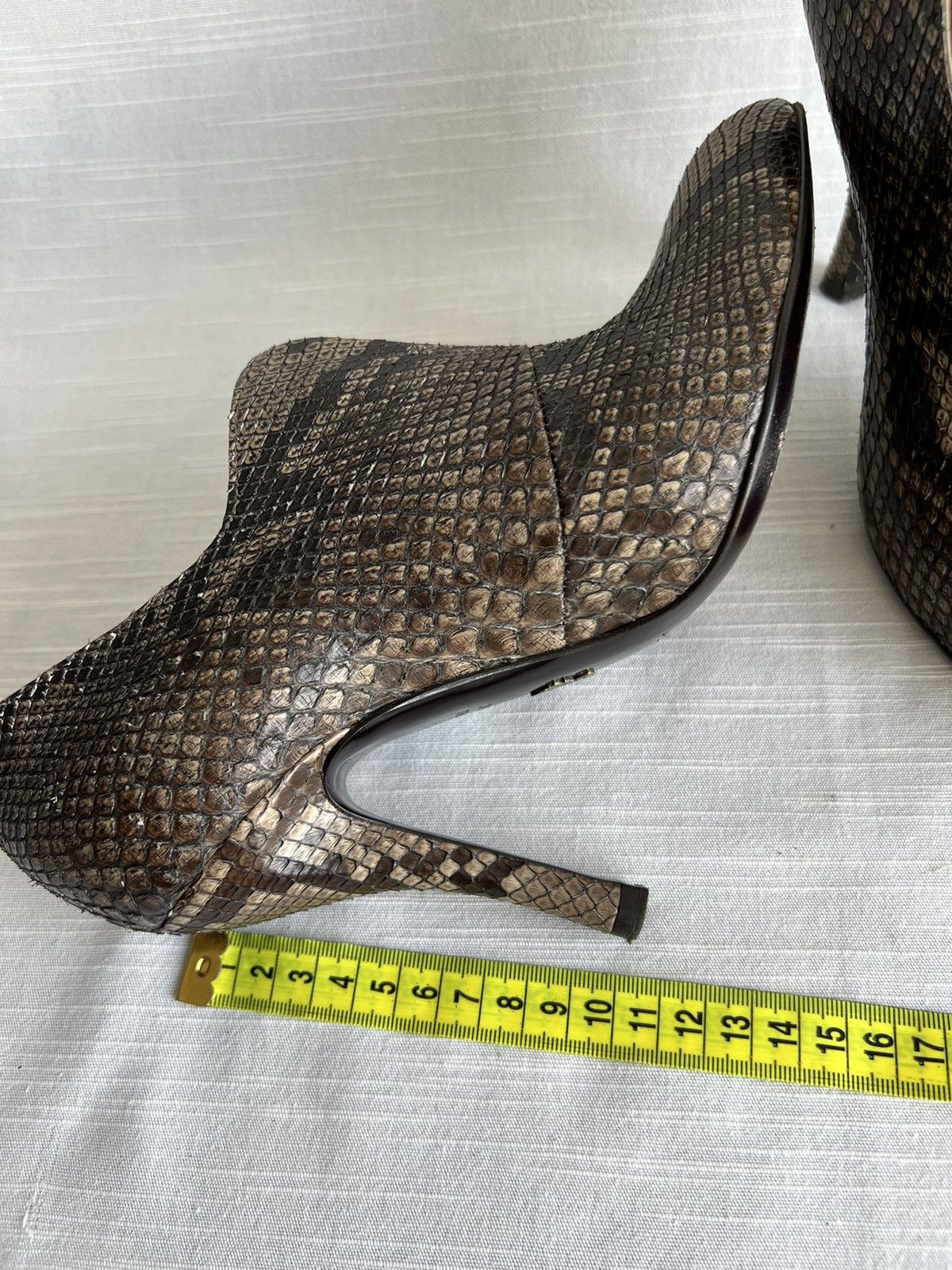 Bally Bally Womens Snake Skin Heels Brown Size US 7 1/2 EU 38 Size US 7.5 / IT 37.5 - 12 Thumbnail