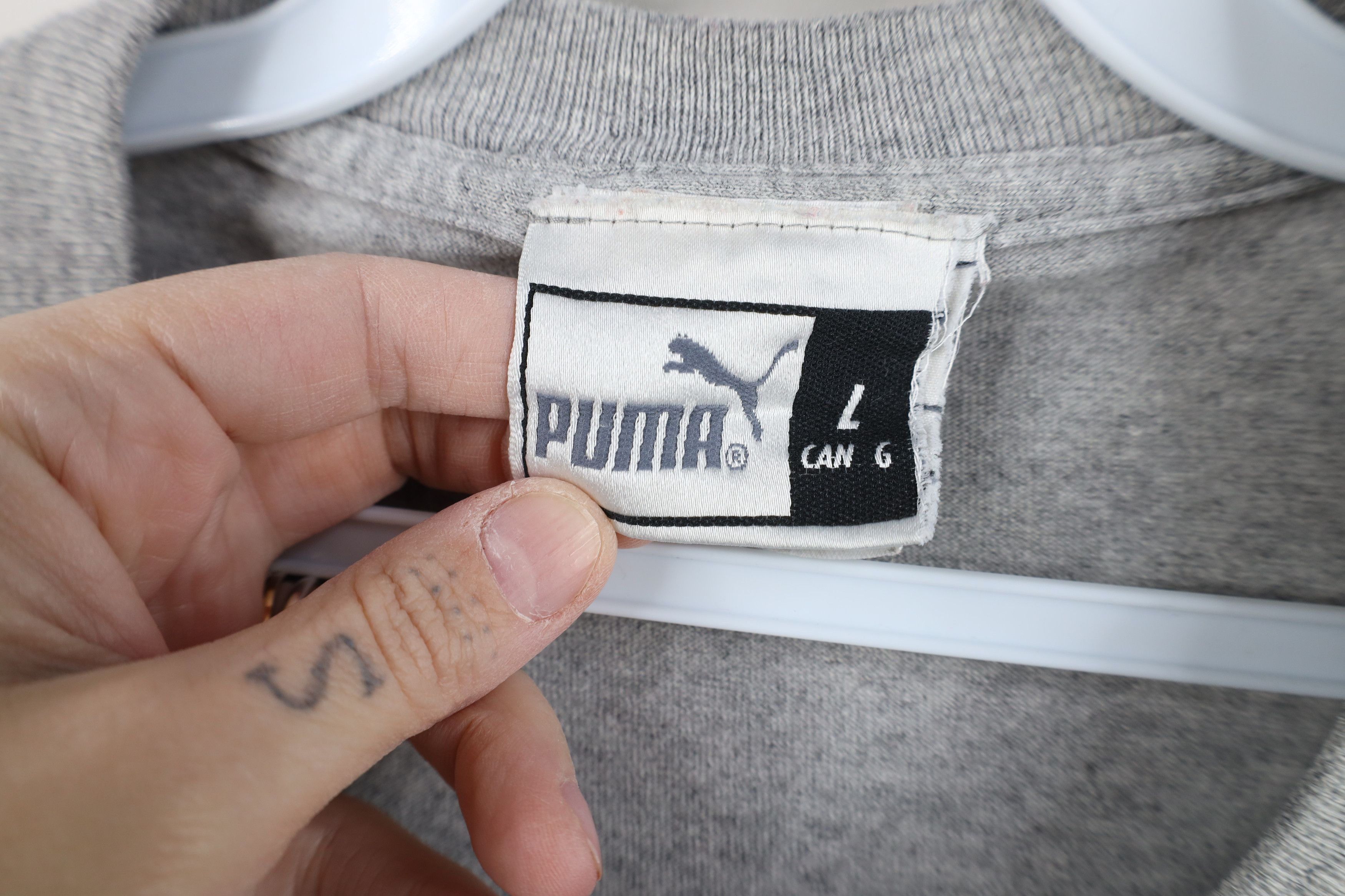 Puma Vintage 90s Puma Spell Out 7 Up Soda Pop T-Shirt Gray Size US L / EU 52-54 / 3 - 9 Thumbnail