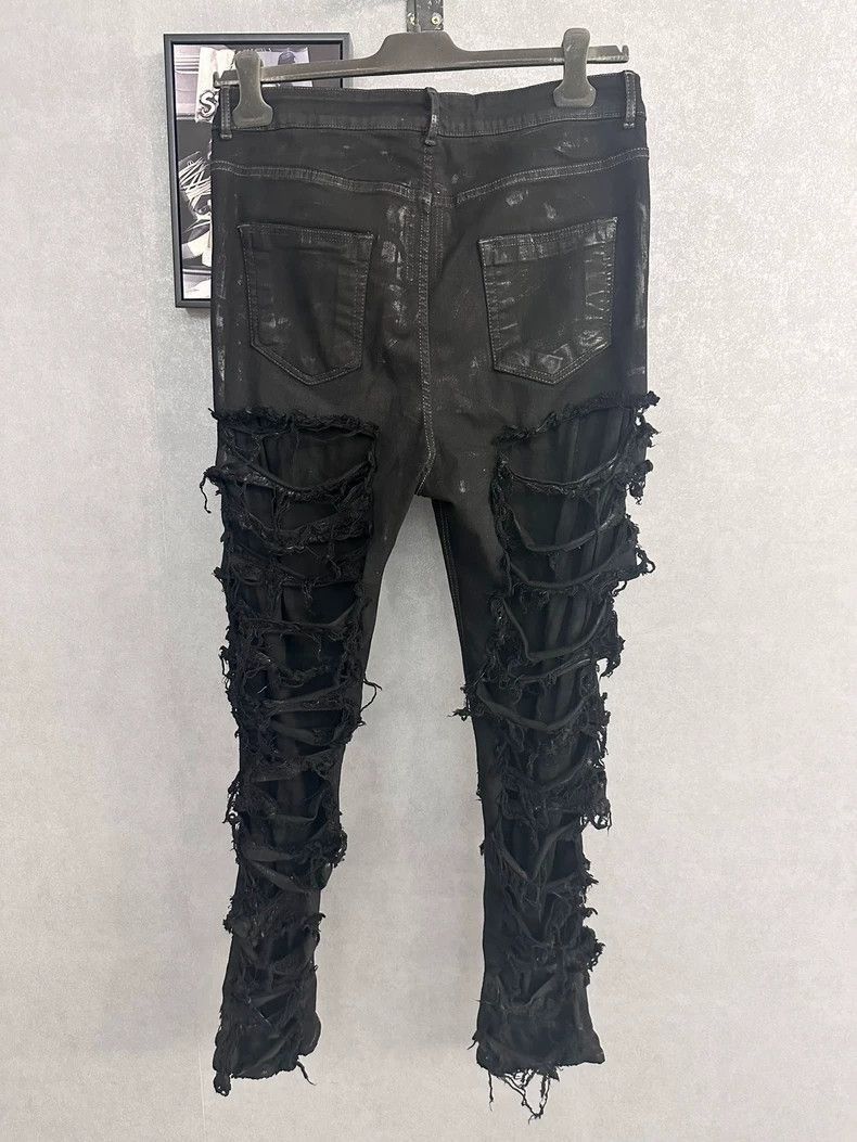 Rick Owens Rick Owens Corrosive wax jeans with holes.-2506 Size US 33 - 2 Thumbnail