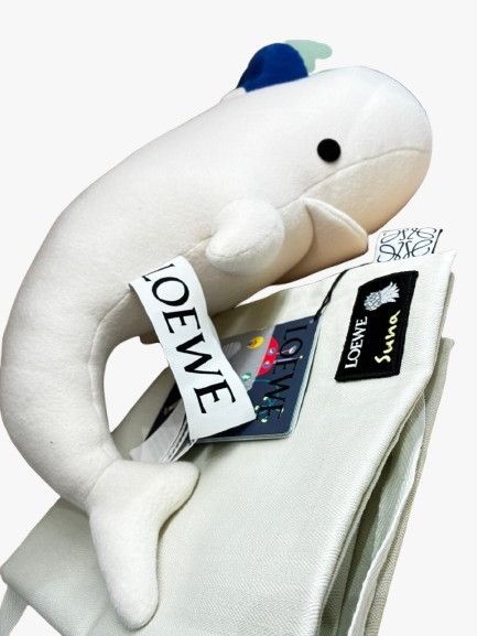Loewe o1in1g0426 Size: OS / Whale Stuffed Toy in Soft White Size ONE SIZE - 4 Thumbnail