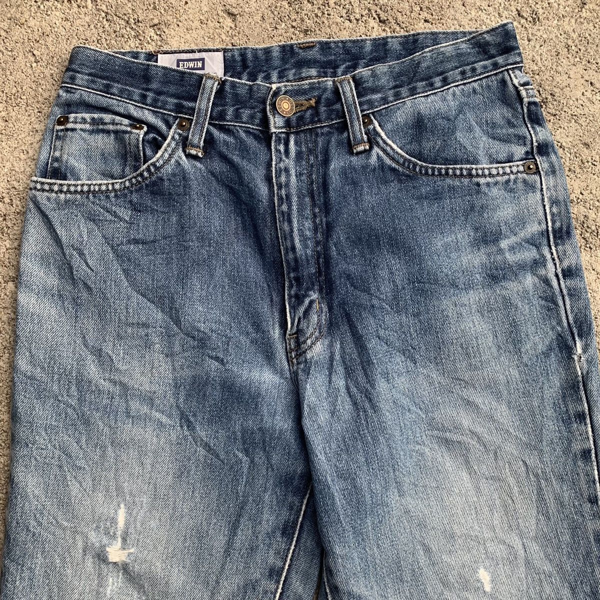 Edwin Vintage Edwin 402 Japan Distressed Denim Jeans W29 Size US 29 - 3 Thumbnail