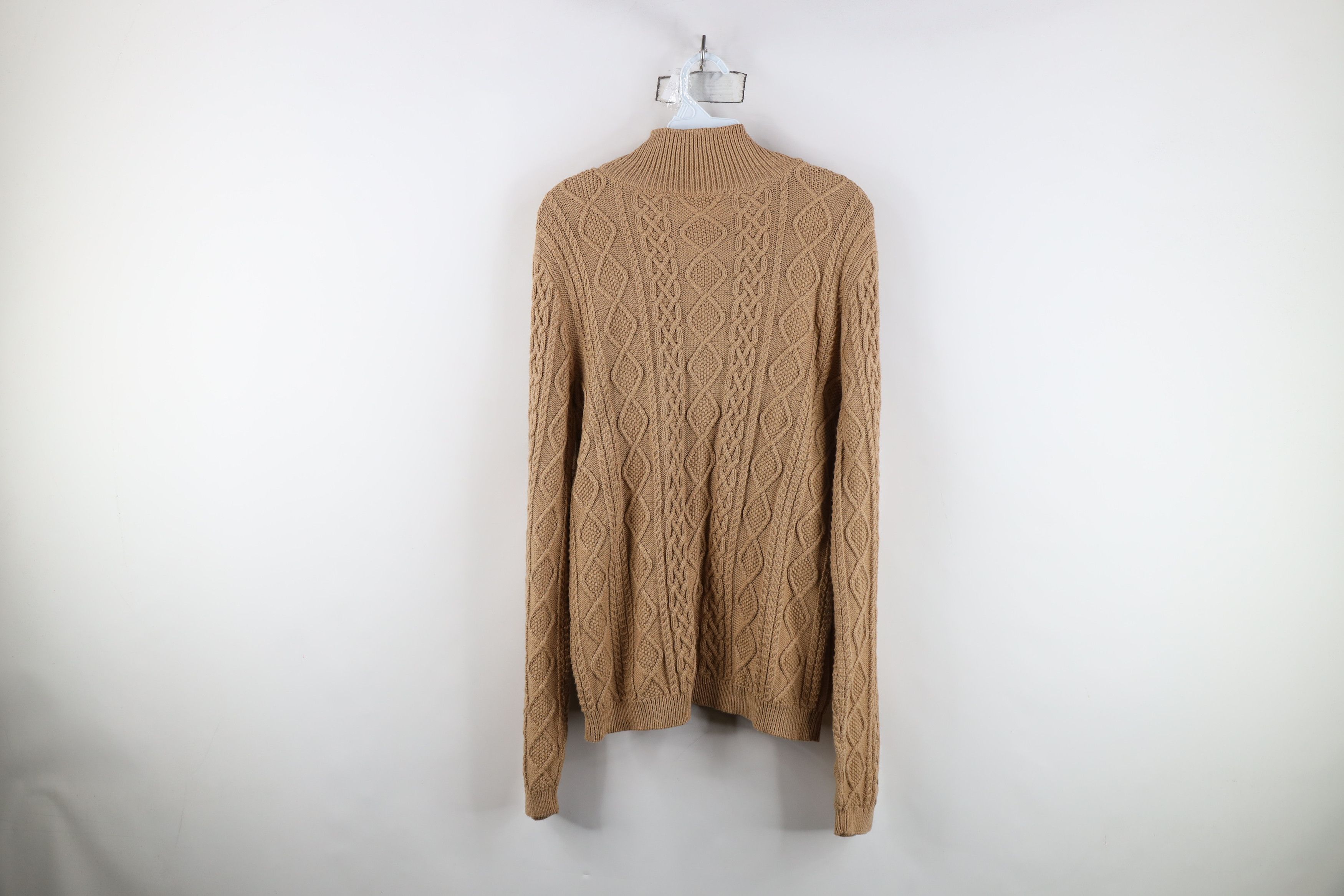 Ralph Lauren Vintage 90s Ralph Lauren Chunky Cable Knit Sweater Brown Size XL / US 12-14 / IT 48-50 - 10 Thumbnail