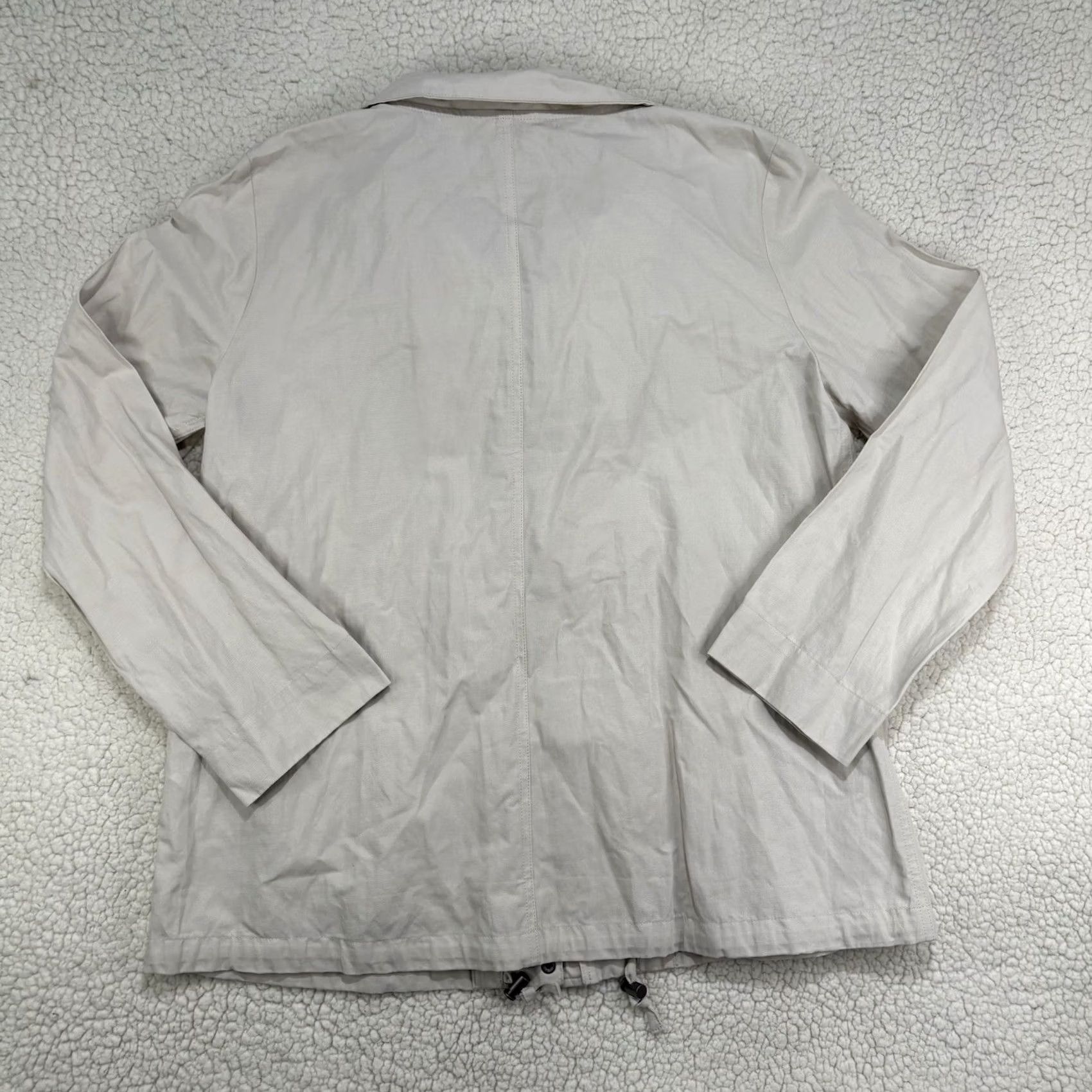 Eileen Fisher Eileen Fisher Beige Organic Cotton Woven Jacket Zip Bone Lightweight Women M Beige Jacket Regular O RG Size M / US 6-8 / IT 42-44 - 7 Thumbnail