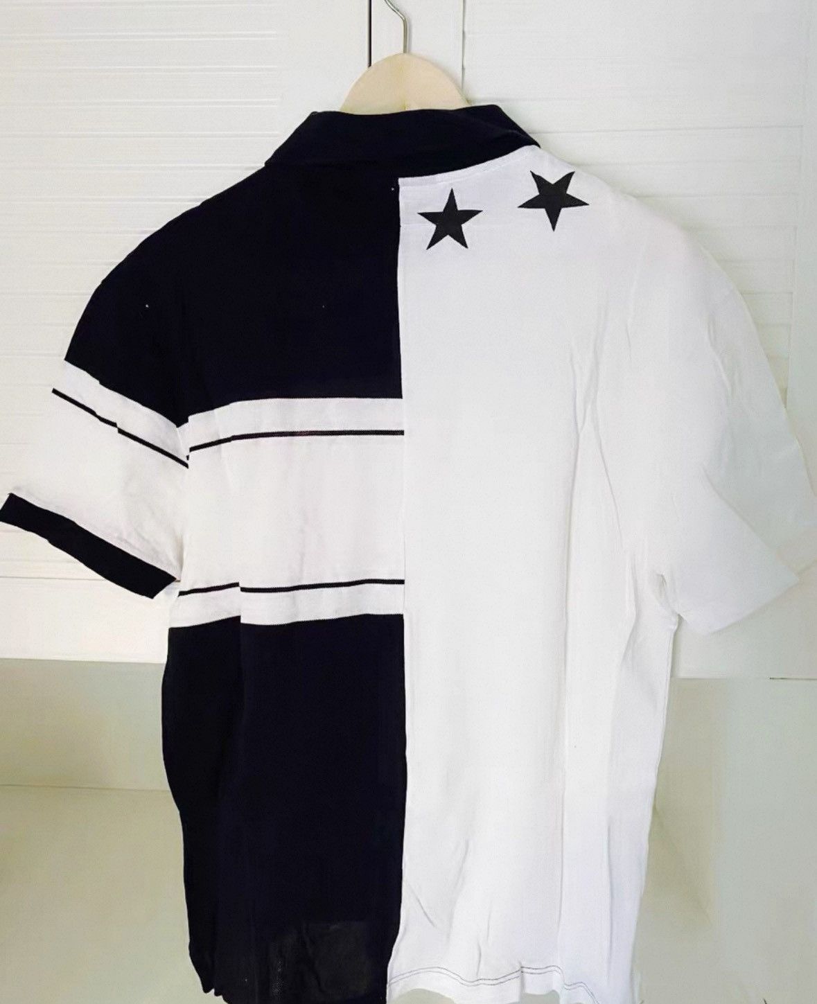 Givenchy Givenchy Black and White Five-pointed Star Polo Shirt Size US XL / EU 56 / 4 - 2 Thumbnail
