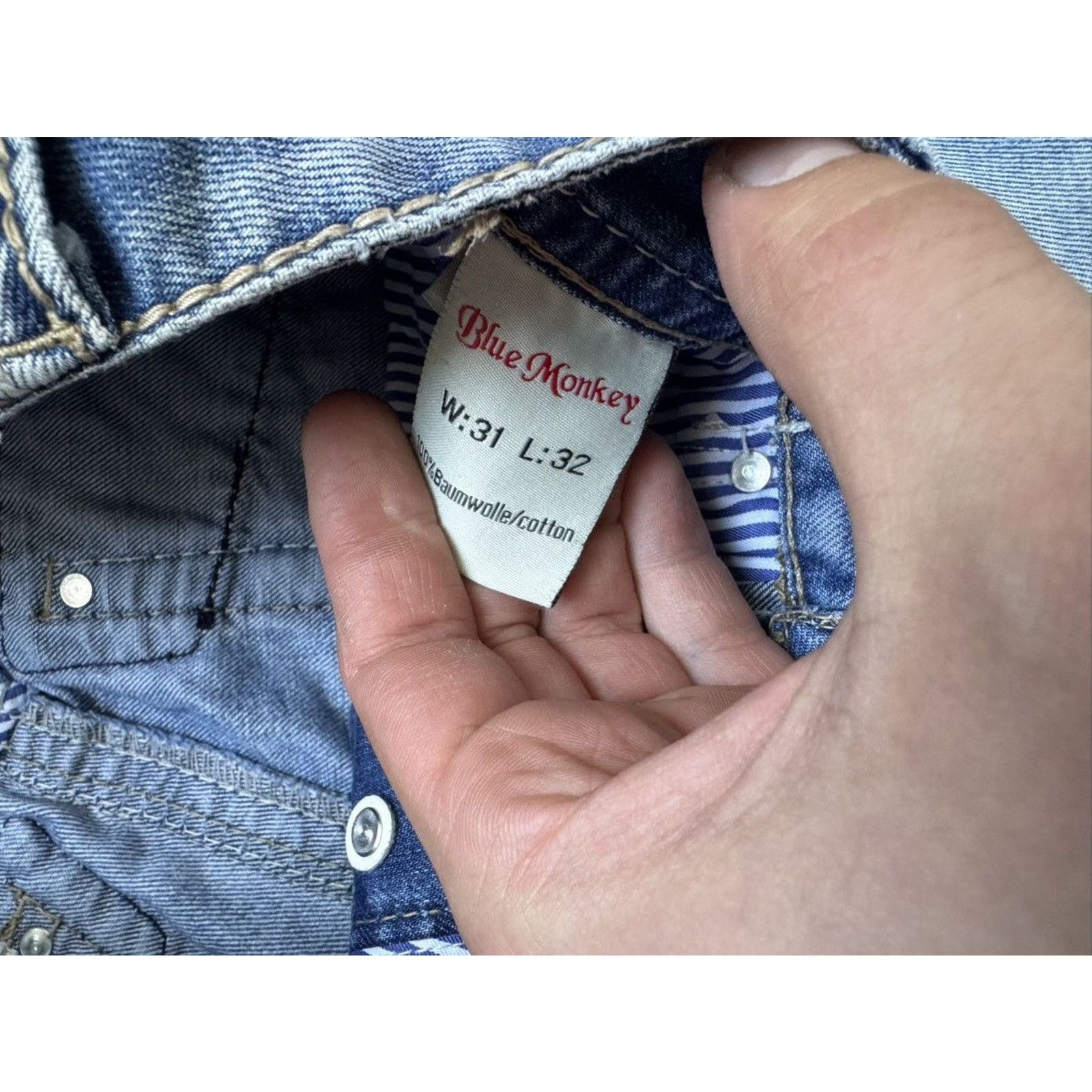 Japanese Brand × Vintage Y2K Avantgarde Ebroidered DENIM Jeans Size US 31 - 8 Thumbnail