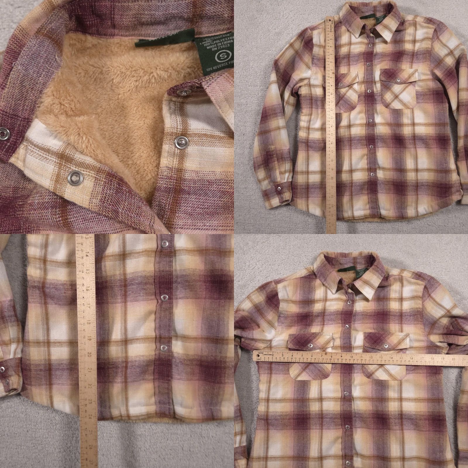 Vintage Stillwater Supply Flannel Shirt Womens Small Plaid Sherpa Lined Snap Front Size S / US 4 / IT 40 - 8 Thumbnail