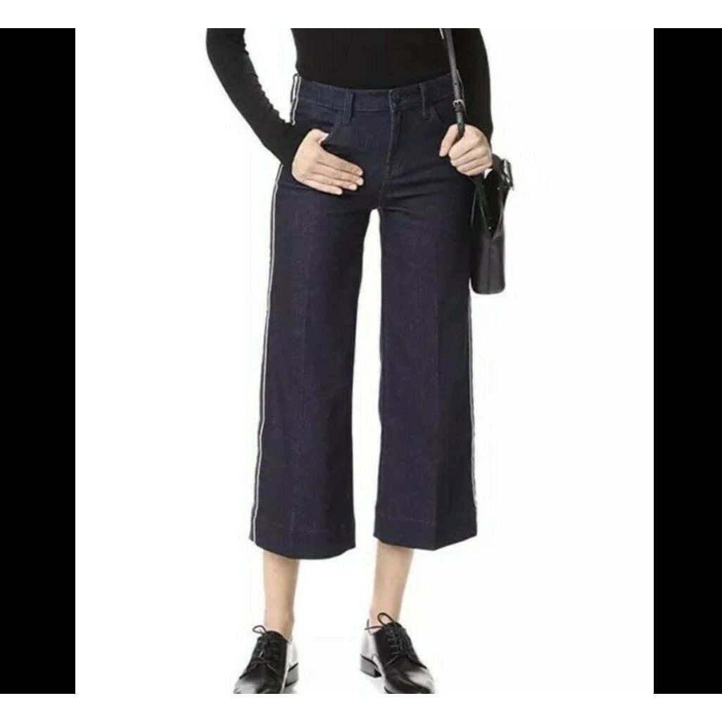 J Brand J Brand Liza Wide Leg Culottes Cropped Jeans Size 29 Size 30" / US 8 / IT 44 - 1 Thumbnail