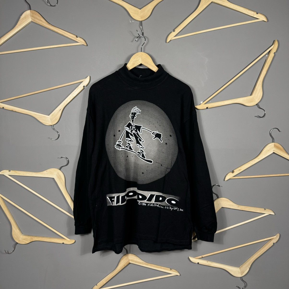 Vintage Vintage 1996 Fido Dido Skateboarding Sweatshirt Size US XL / EU 56 / 4 - 1 Thumbnail