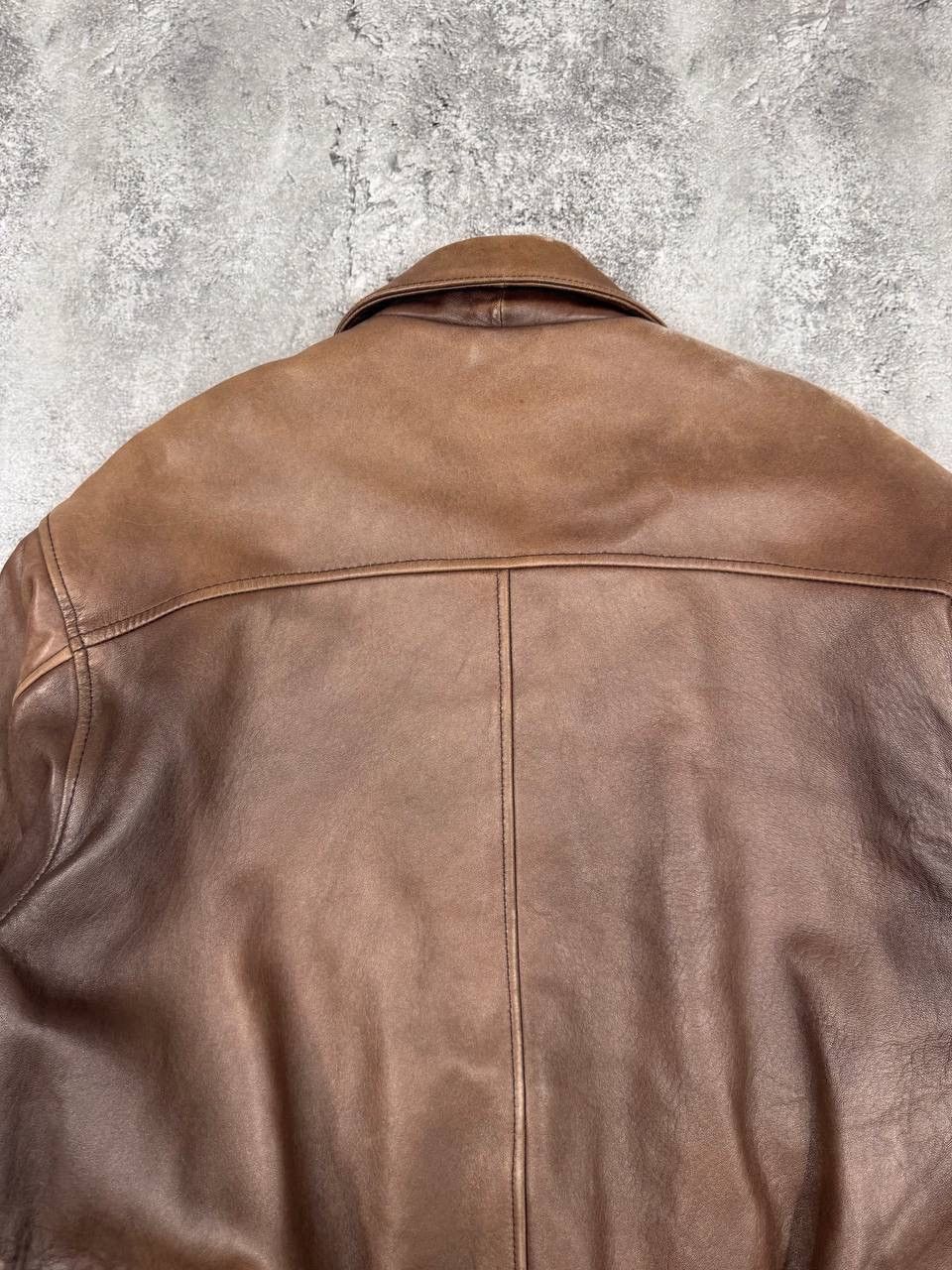Orvis Orvis Men Vintage Leather Jacket Brown Bomber Genuine Size US M / EU 48-50 / 2 - 13 Thumbnail