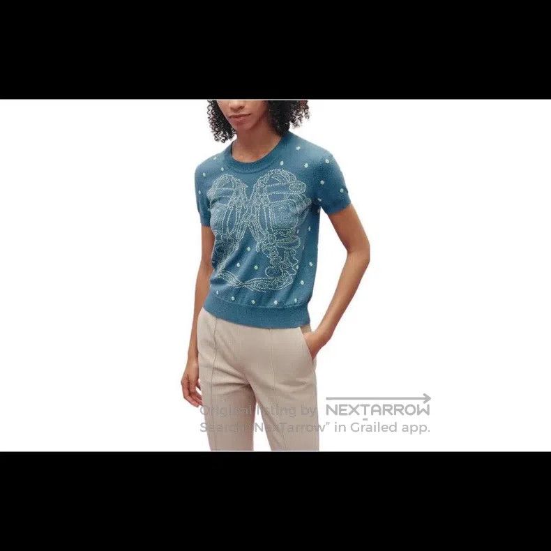 Hermes Hermes Blue knitted sweater Size XS / US 0-2 / IT 36-38 - 8 Thumbnail