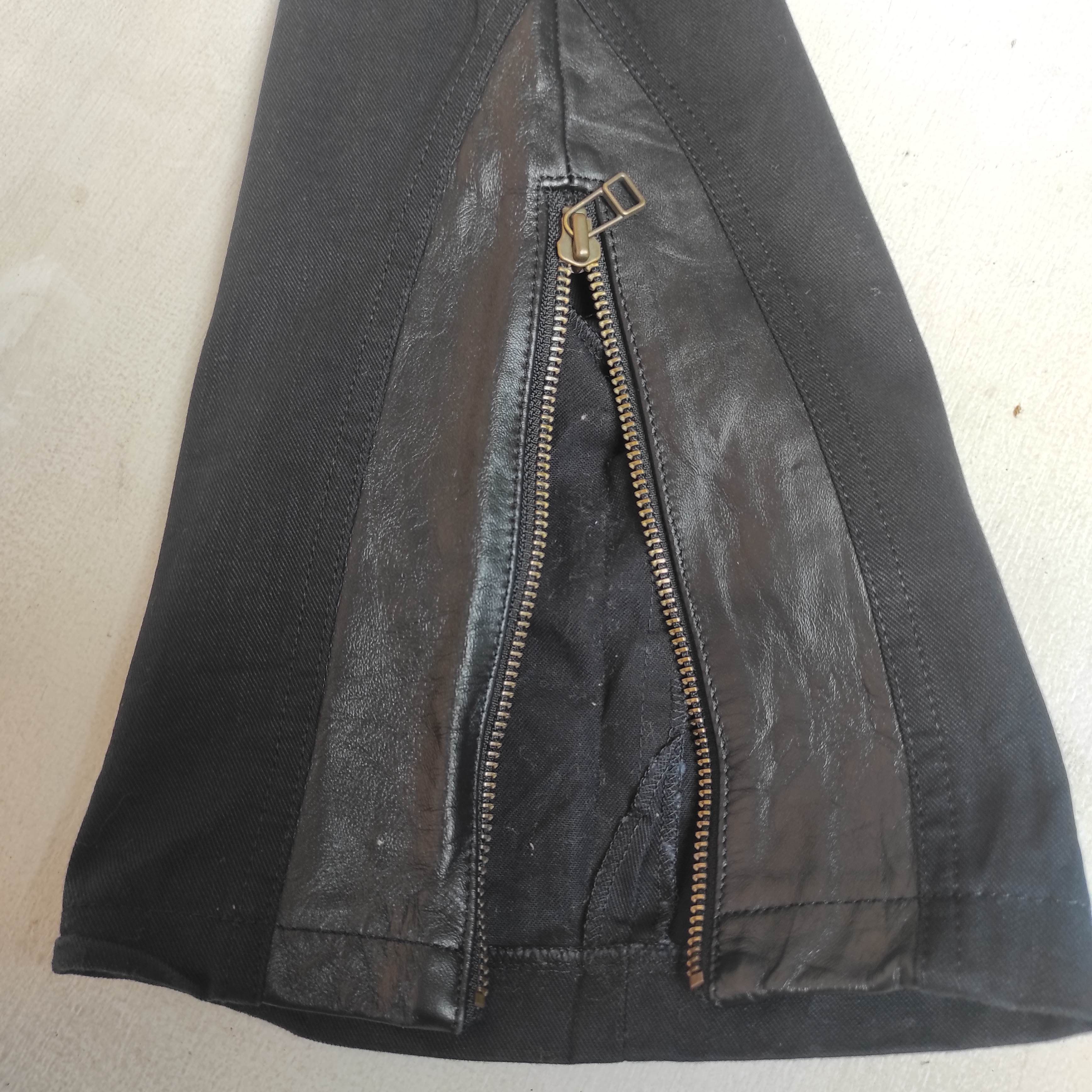 14th Addiction Flare Rico Japan Leather Bootcut Denim Jeans Size US 32 / EU 48 - 14 Thumbnail