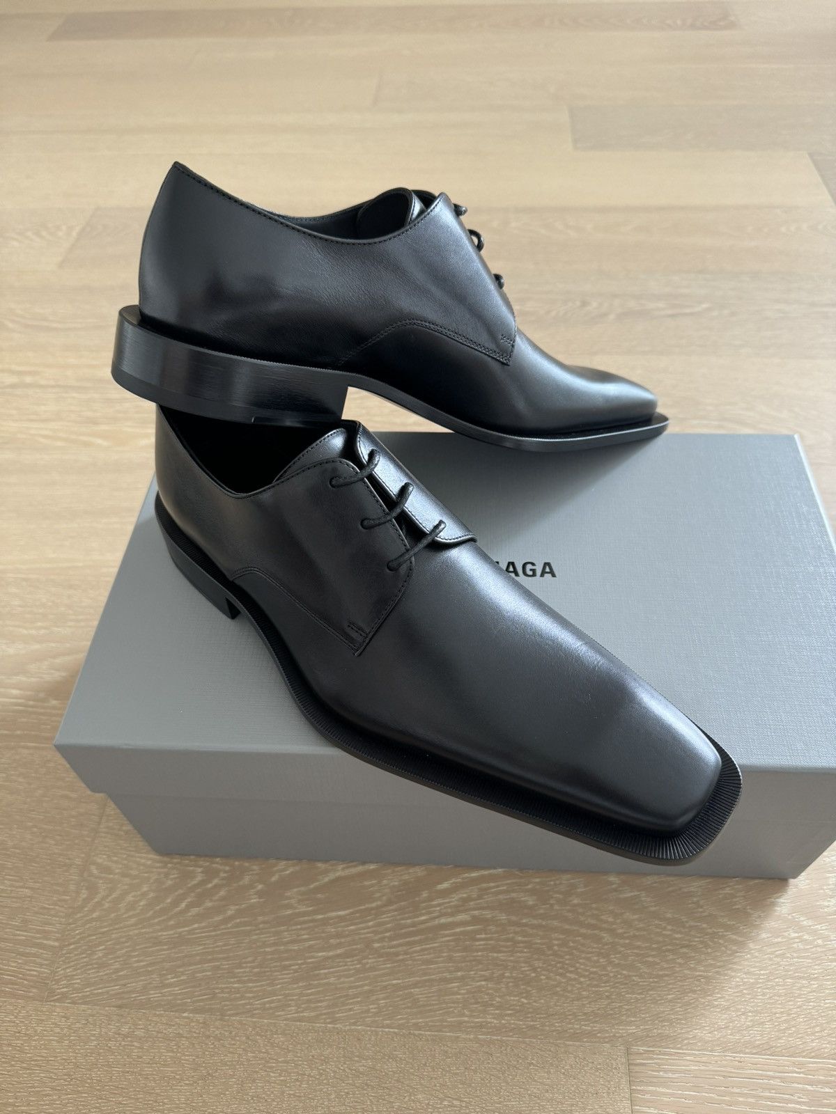 Balenciaga Last price - Balenciaga Miami Derby L20 Leather Shoes Black |  Grailed