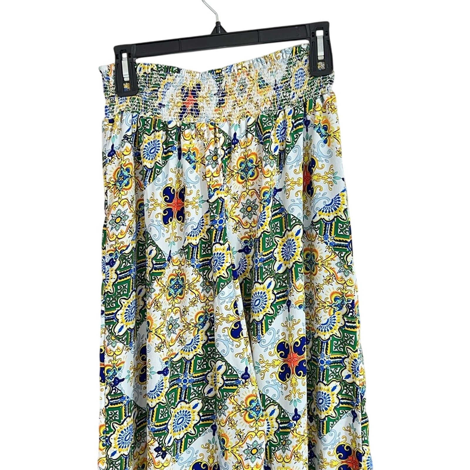 River Island Women’s River Island Paisley Green Wide Leg Trousers Medium Size 28" / US 6 / IT 42 - 7 Thumbnail