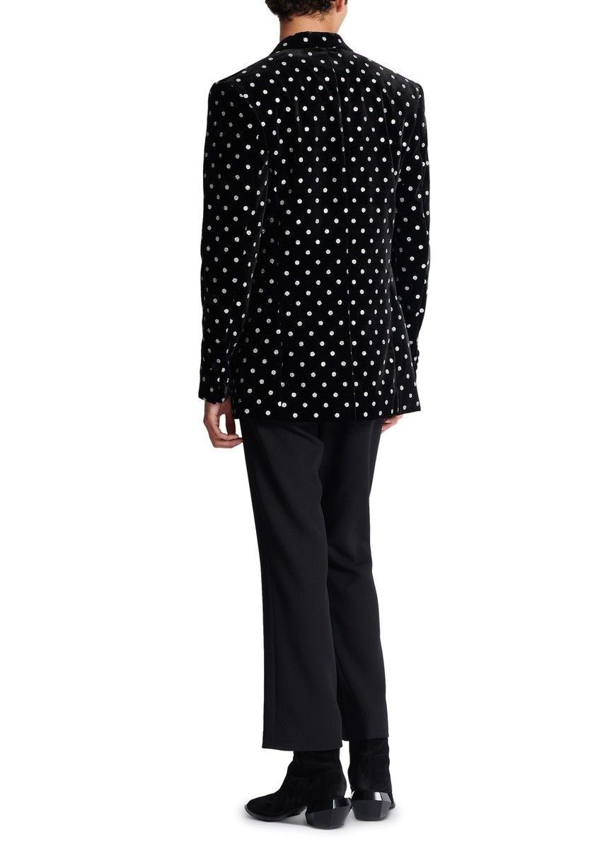 Balmain o1s1wg110125 Velvet Glitter Dot Jacket in Black White Size US M / EU 48-50 / 2 - 3 Thumbnail