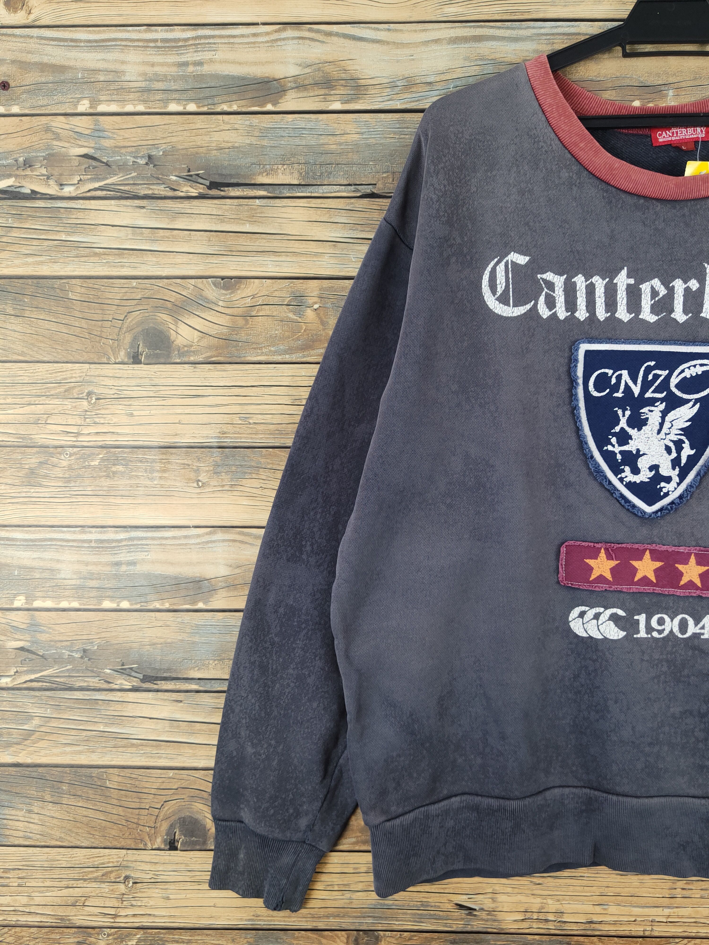 Canterbury of New Zealand × Vintage Canterbury vintage Dark Blue Faded Sweatshirts #W953 Size US L / EU 52-54 / 3 - 4 Thumbnail