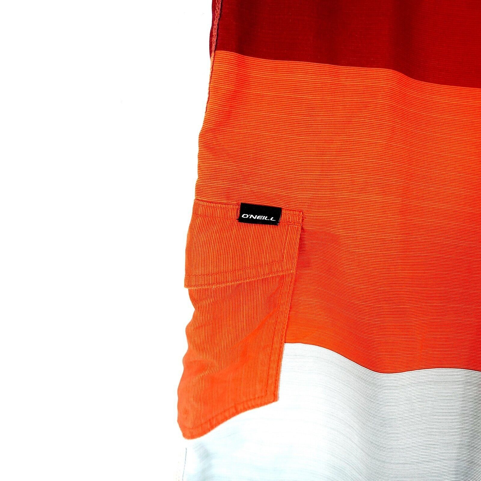 O'Neill O'Neill Red Orange Blue Patchwork Board Shorts Cargo Pocket Size US 34 / EU 50 - 2 Thumbnail