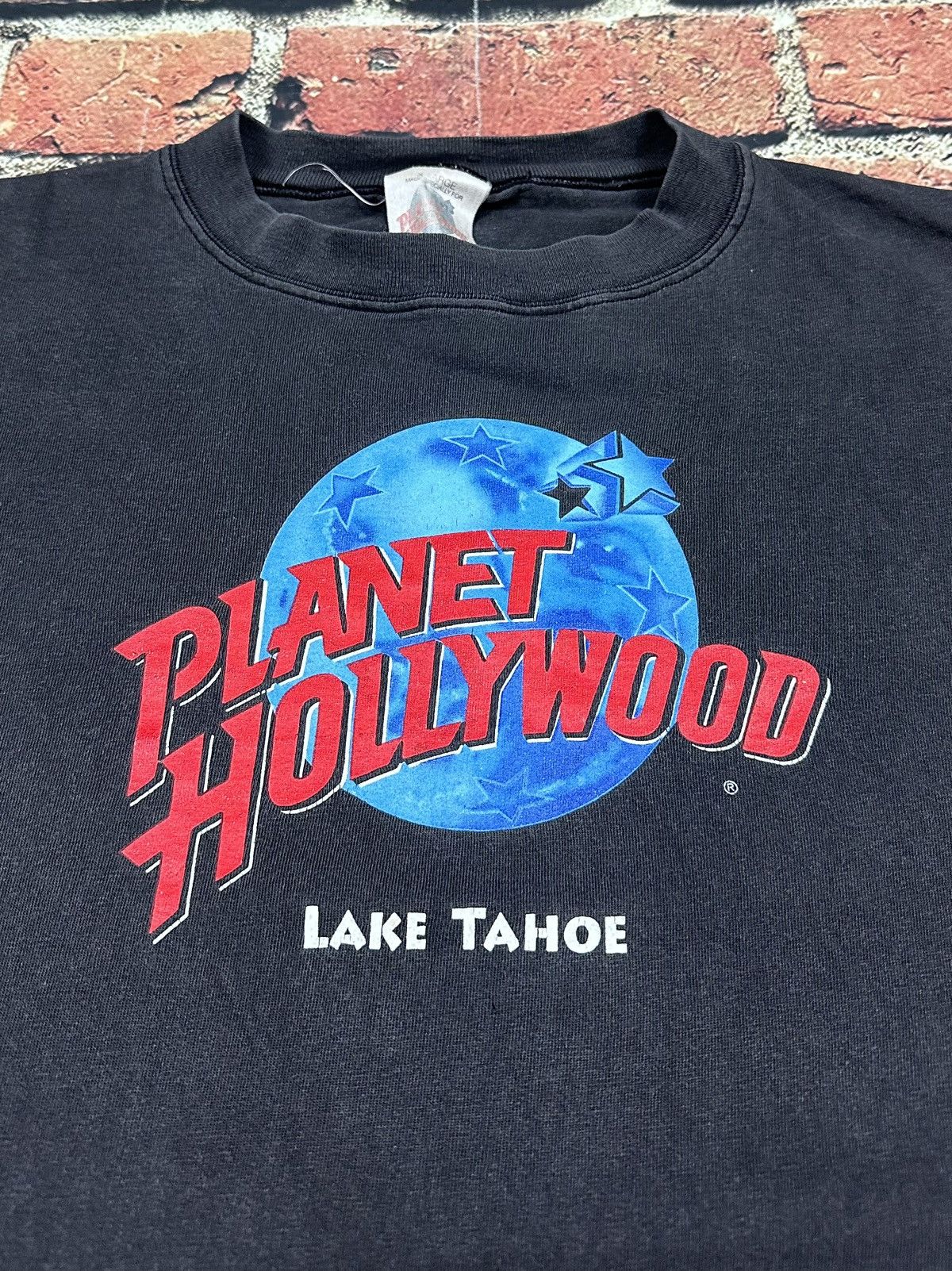 Vintage Vintage Planet Hollywood Lake Tahoe Faded Black T Shirt Logo Size US XL / EU 56 / 4 - 2 Thumbnail