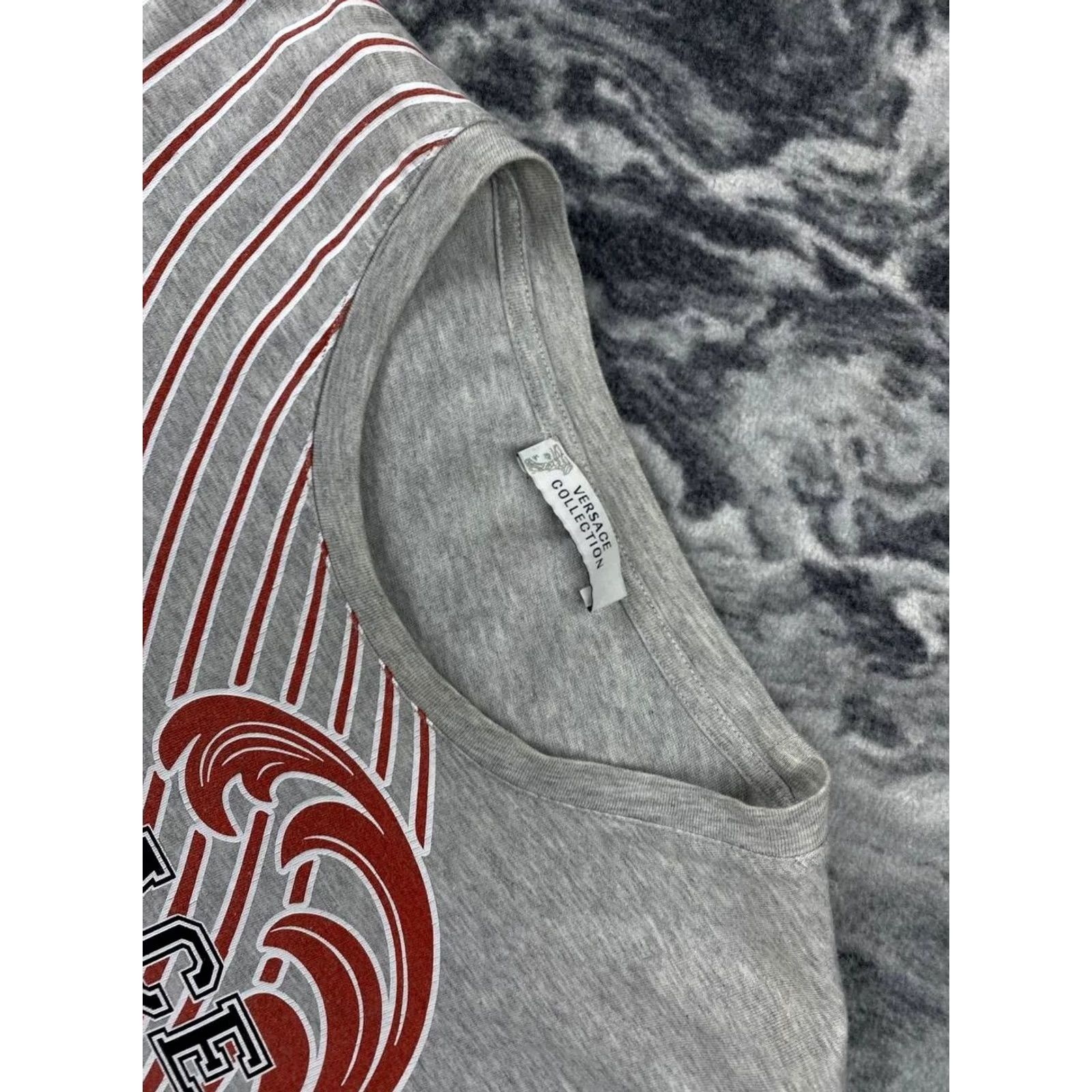 Vintage Versace Collection T-Shirt Men XL Gray Big Logo Size US XL / EU 56 / 4 - 2 Thumbnail