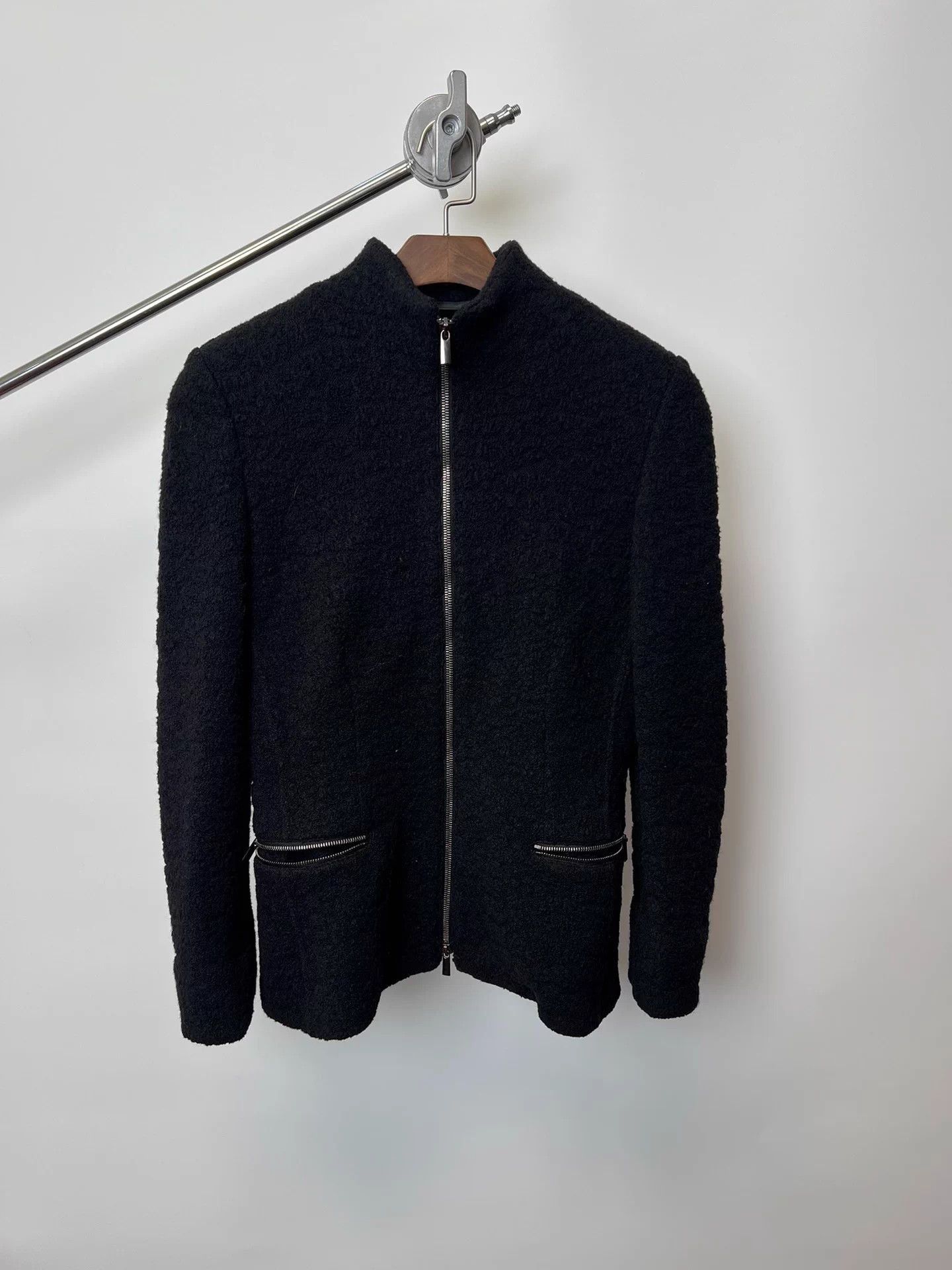 Giorgio Armani Textured Zip-Front Jacket - Multi, Size S Size US S / EU 44-46 / 1 - 1 Thumbnail