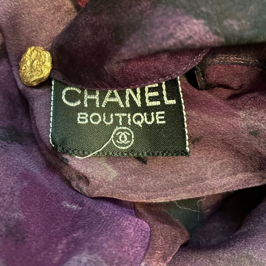 Chanel Chanel Boutique Silk Floral Sleeveless Blouse Top M Size M / US 6-8 / IT 42-44 - 2 Thumbnail