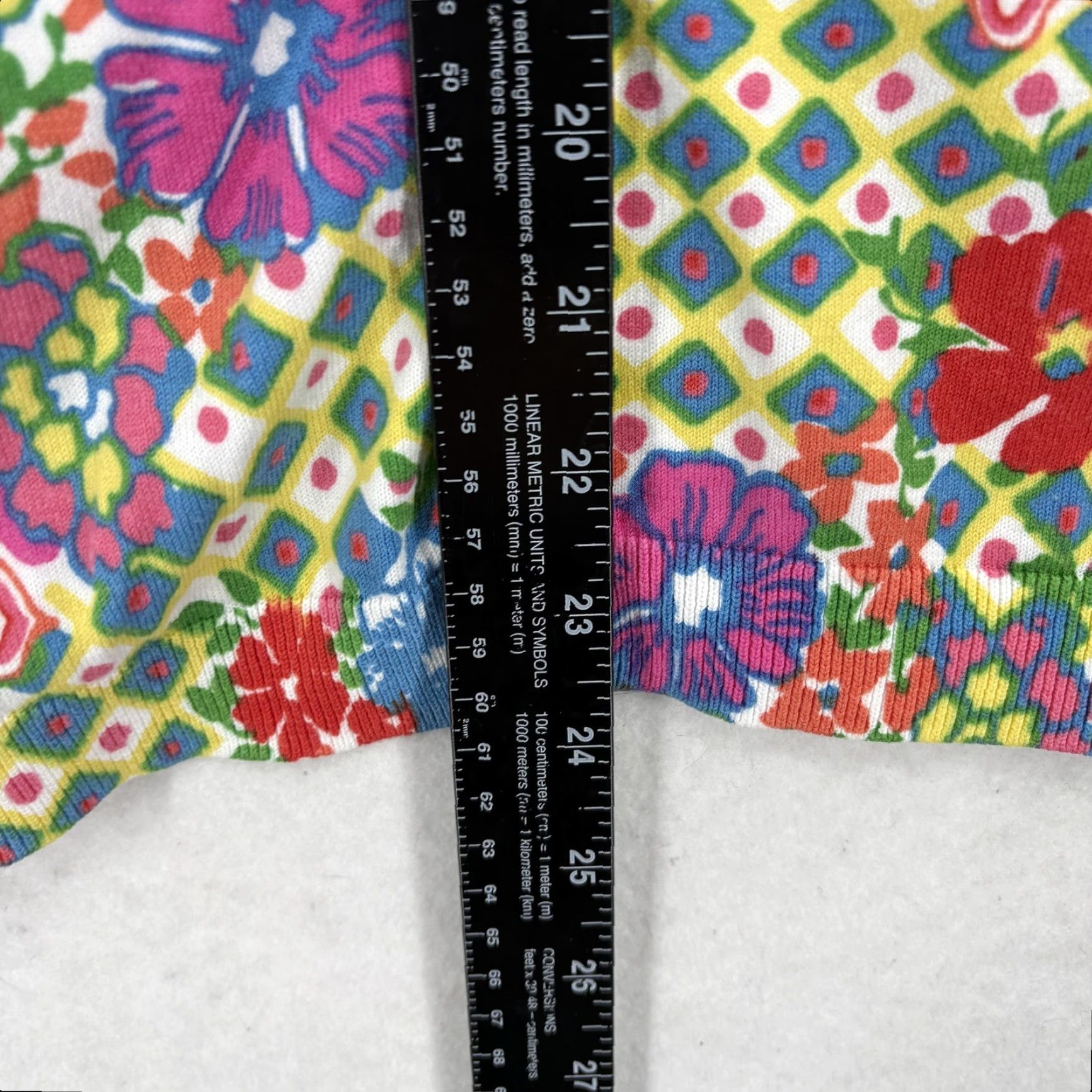Talbots Talbots Cardigan Sweater Womens XL Multicolor Floral Print Button 3/4 Sleeve Crew Neck Knit All Seasons Casual Workwear Mens? Size XL / US 12-14 / IT 48-50 - 6 Thumbnail