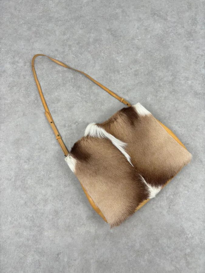Dries Van Noten SS2015 Dries Van Noten Fur Beige Leather Shoulder Bag Size ONE SIZE - 7 Thumbnail