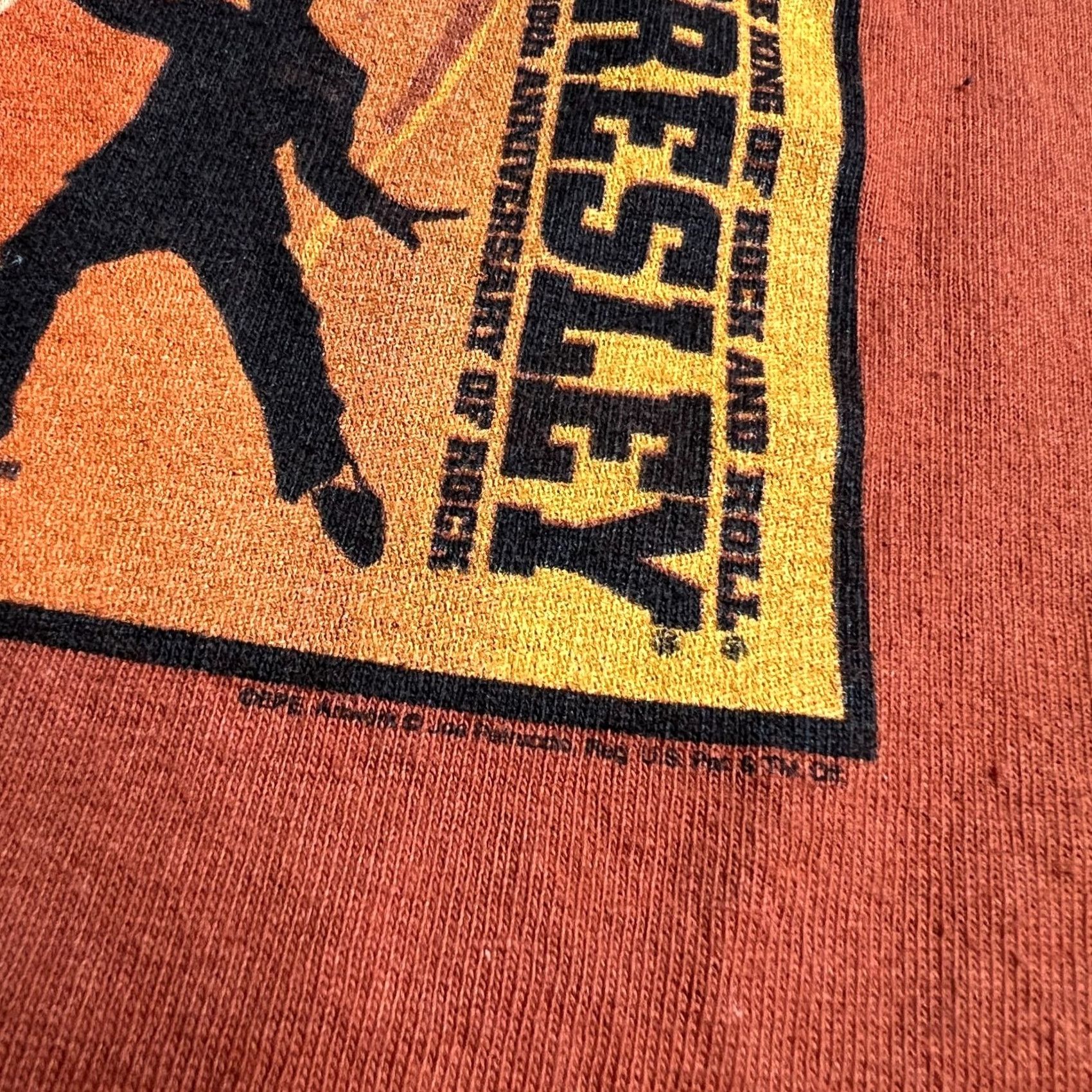 Vintage VINTAGE Elvis Presley Graphic T-Shirt Orange Mens 2XL Alstyle Cotton Music Tee Size US XXL / EU 58 / 5 - 5 Thumbnail