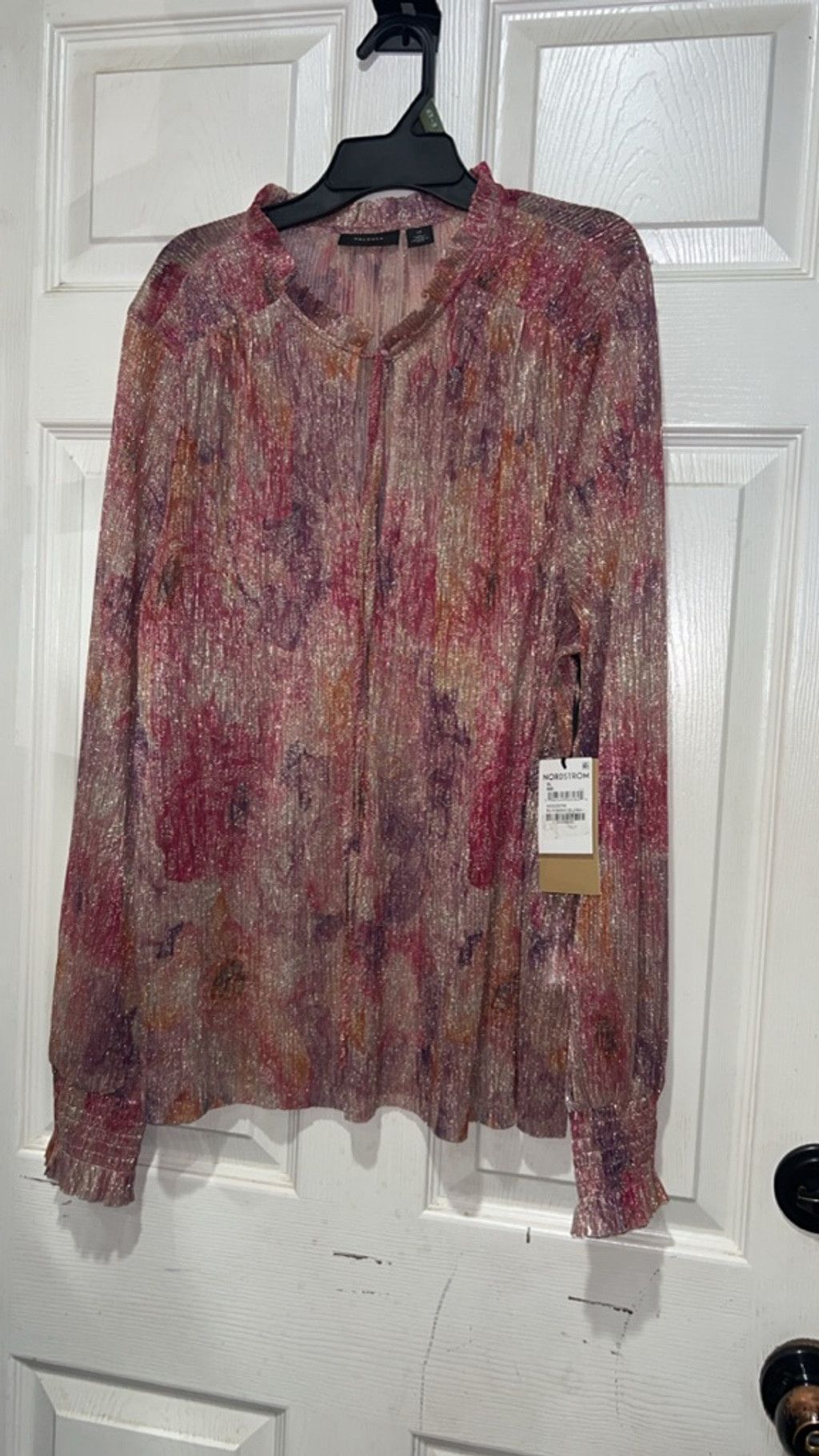 Other Women's HALOGEN Pink Gold Metallic Blouse XL Size XL / US 12-14 / IT 48-50 - 2 Thumbnail