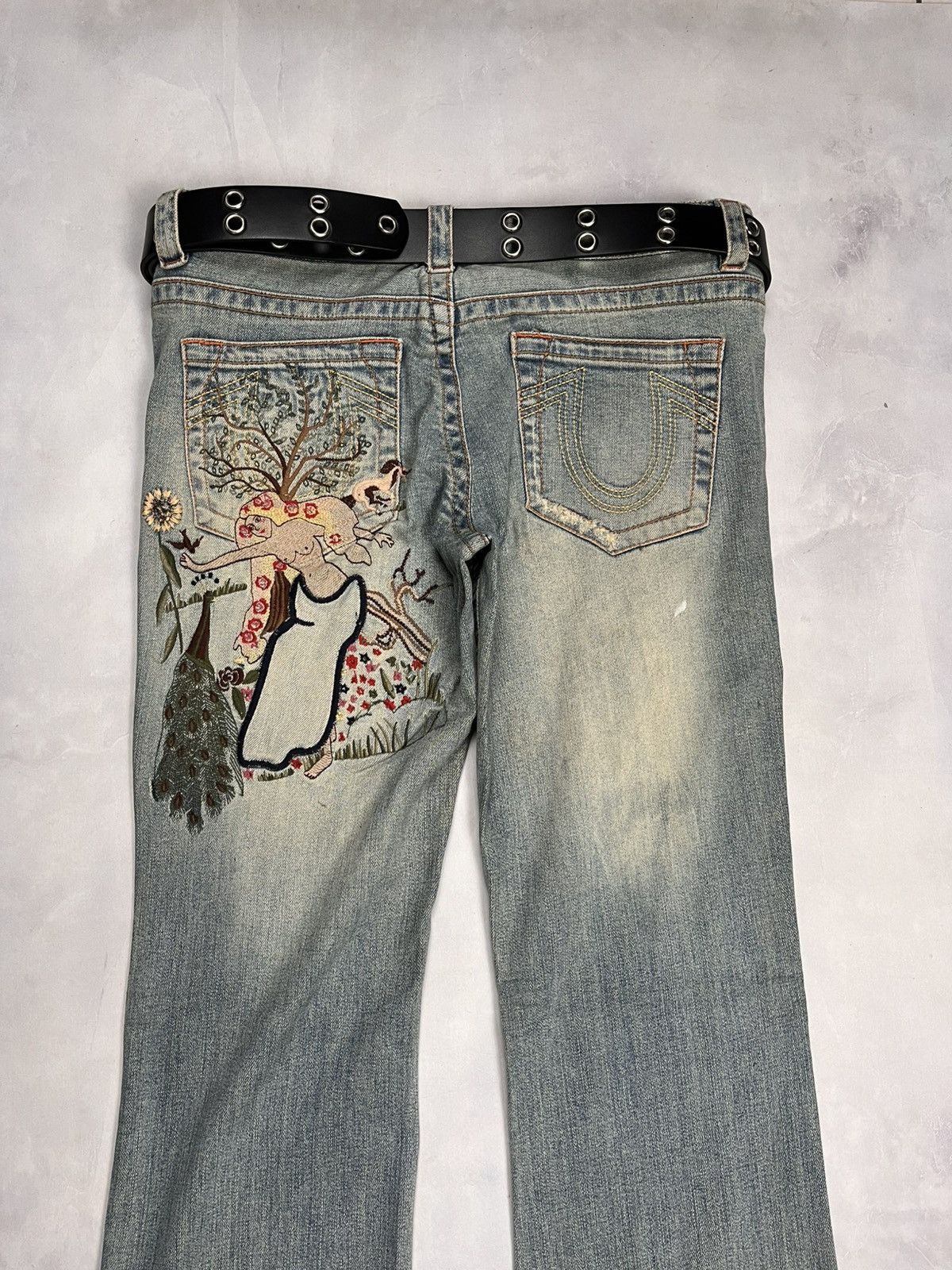 Japanese Brand JoyJean Flared Denim Pants Embroidery Size US 32 / EU 48 - 8 Thumbnail