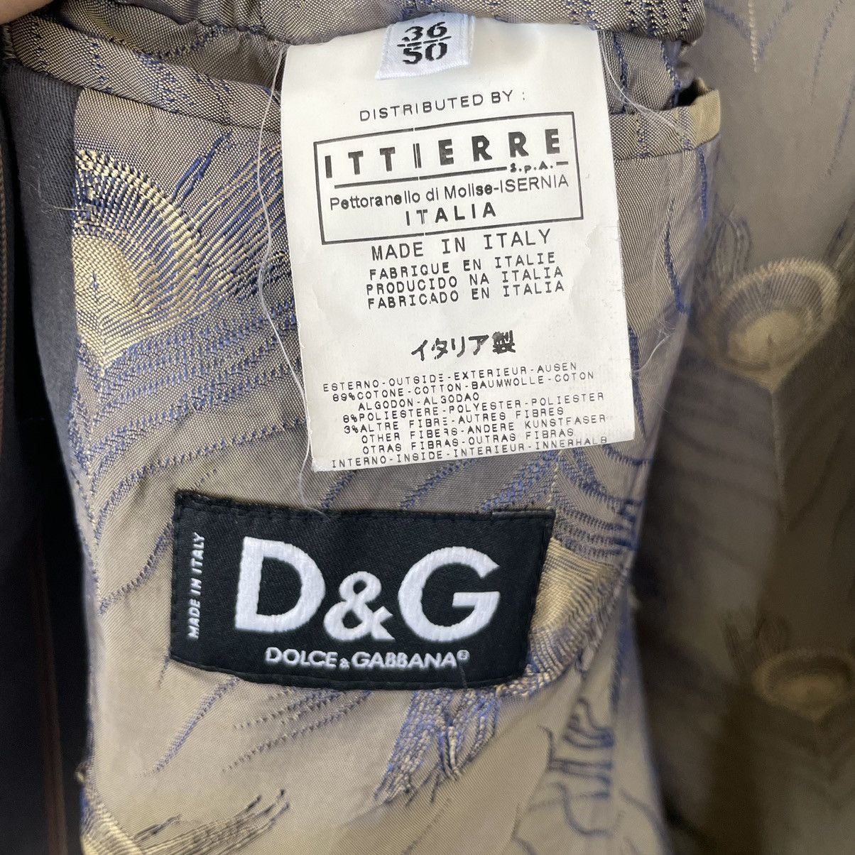Designer × Dolce & Gabbana 🔥Rare🔥Dolce&Gabbana D&G Distressed striped blazer sz50 Size 50L - 9 Thumbnail