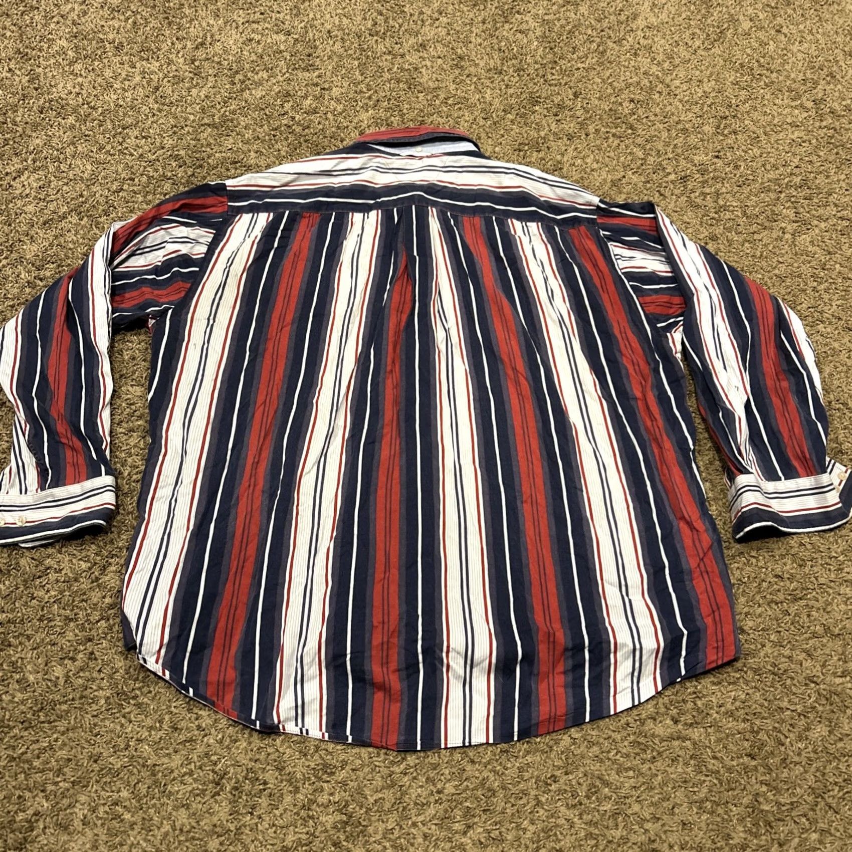 Tommy Hilfiger Tommy Hilfiger Shirt Button-Up Striped Red Cotton L Men Size US L / EU 52-54 / 3 - 3 Thumbnail