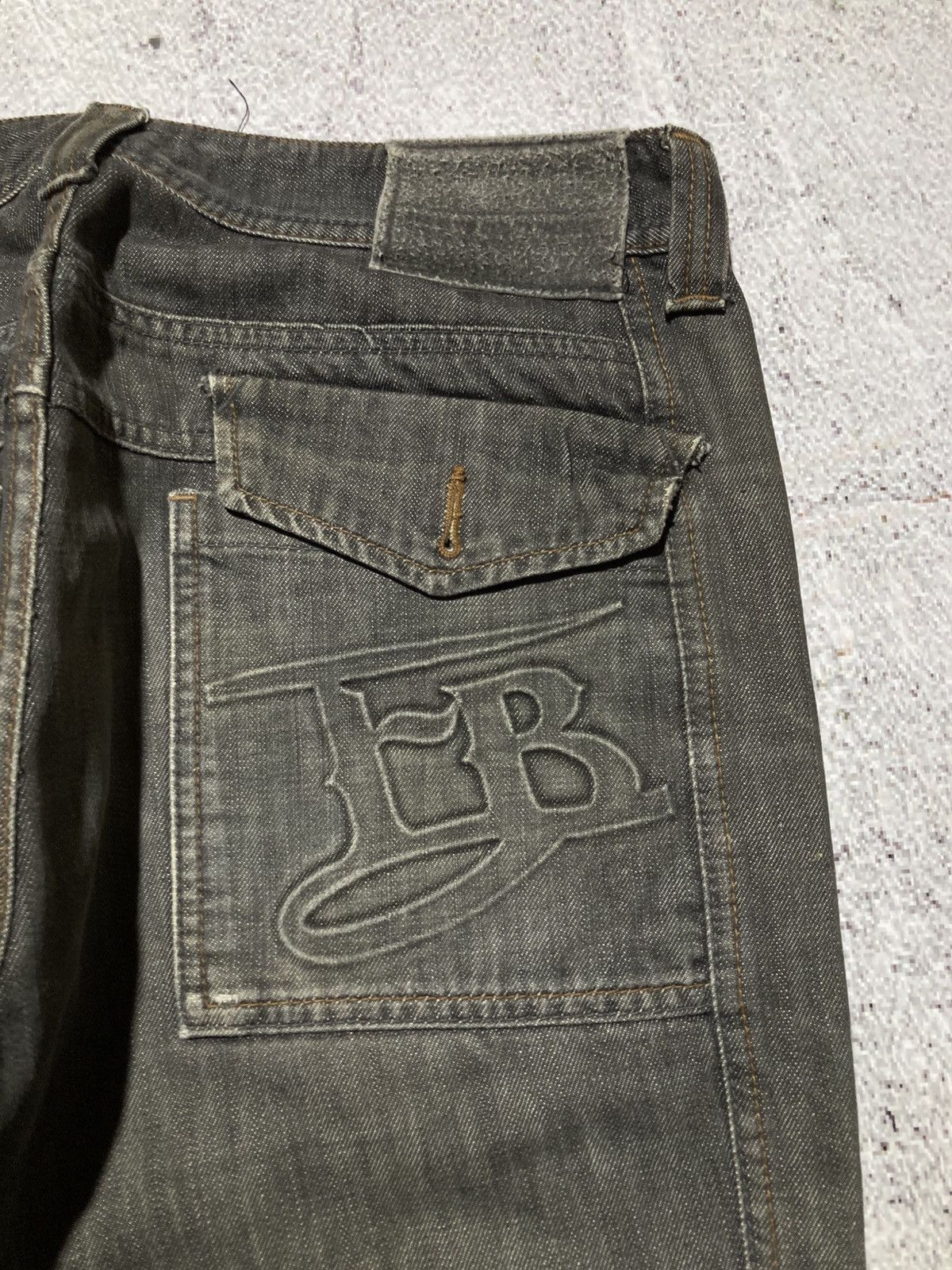Japanese Brand 2000s Fubu Collection Washed Jeans Pants Charcoal Y2k Size US 34 / EU 50 - 17 Thumbnail