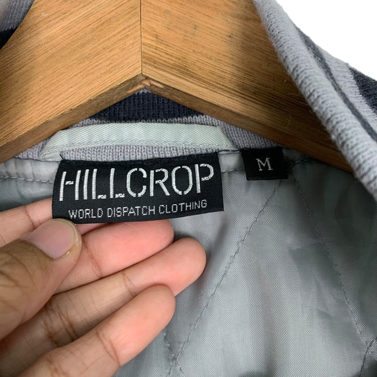 Japanese Brand HILLCROP Grey Varsity Jacket Coach Jacket #0921-C41 Size US M / EU 48-50 / 2 - 16 Thumbnail