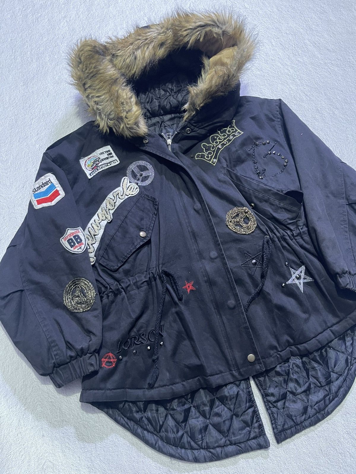 Japanese Brand Y2K THICK JACKET WITH FURRY HOODIE IFSIX LGB STYLE Size US XL / EU 56 / 4 - 3 Thumbnail