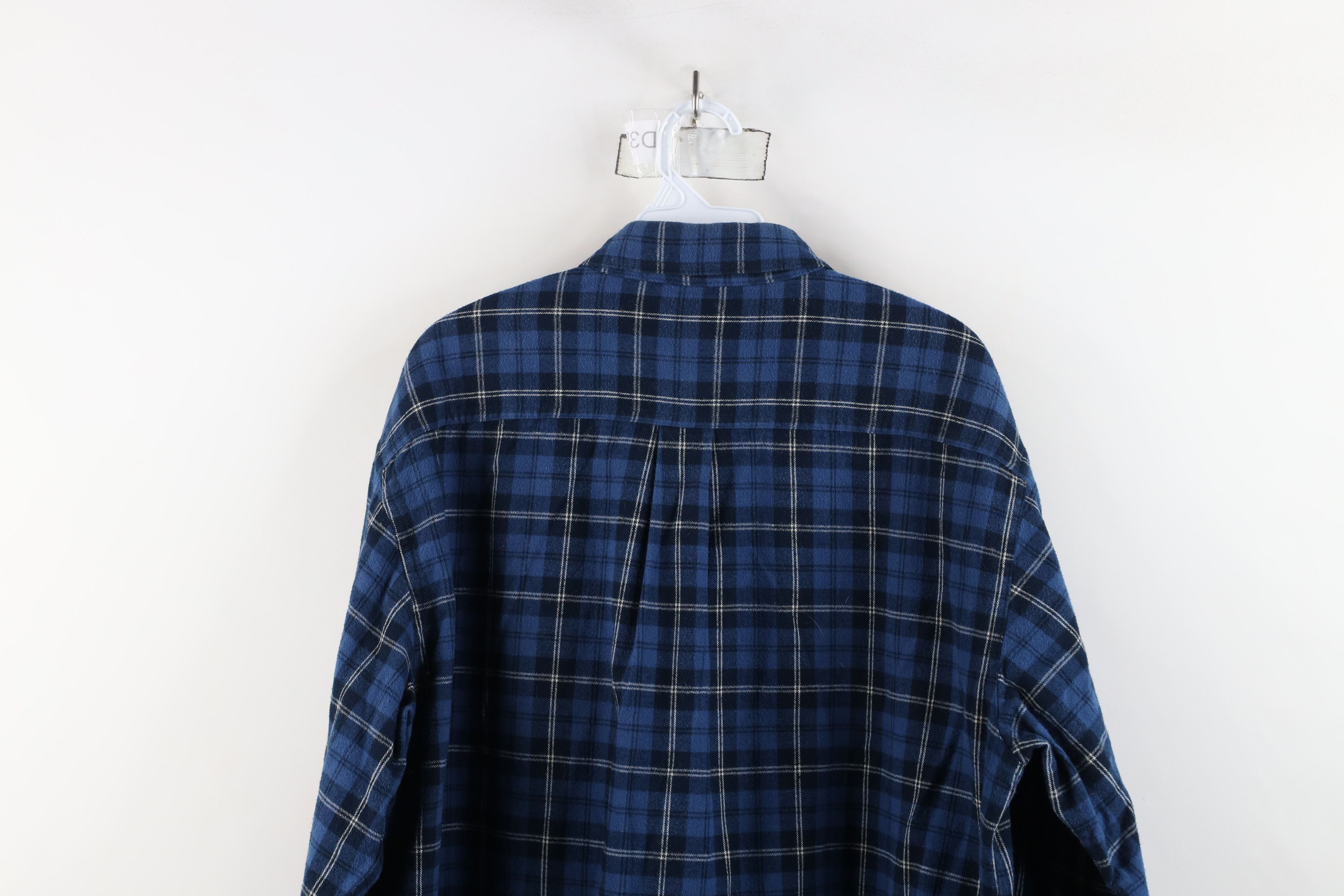 L.L. Bean × Vintage Vintage LL Bean Collared Button Down Shirt Blue Plaid Size US L / EU 52-54 / 3 - 9 Thumbnail