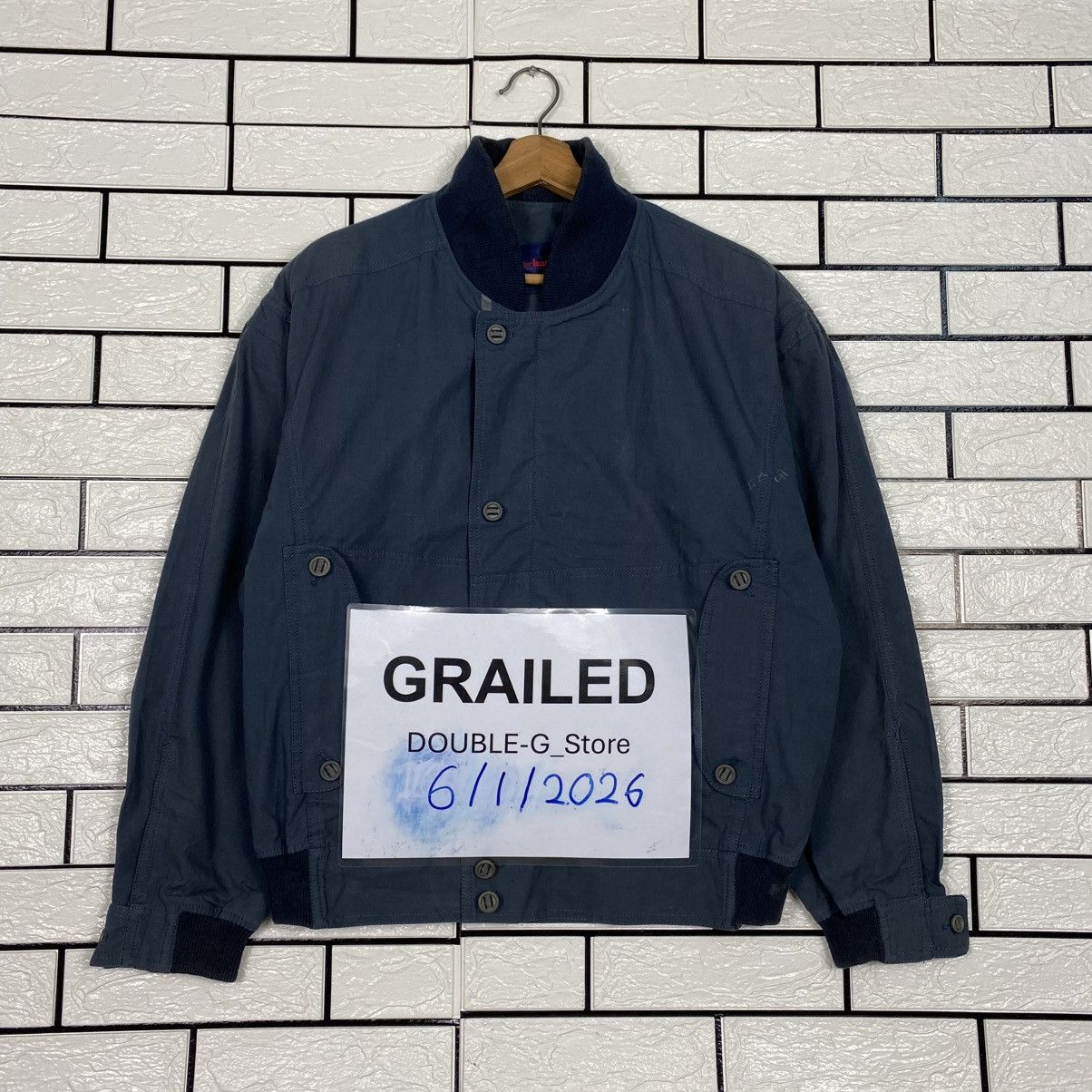 Japanese Brand 📌Vintage Bomber Jacket Fly Cacharel Bondage Design Size US L / EU 52-54 / 3 - 1 Thumbnail
