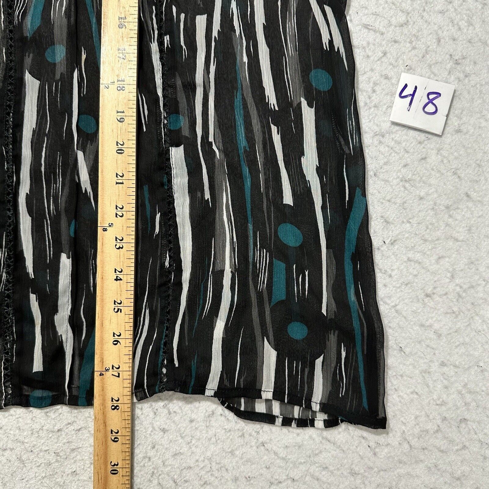Other Maggie Barnes 2X 22/24 Sheer Button Down Blouse Lightweight Size XXL / US 16-18 / IT 52-54 - 9 Thumbnail