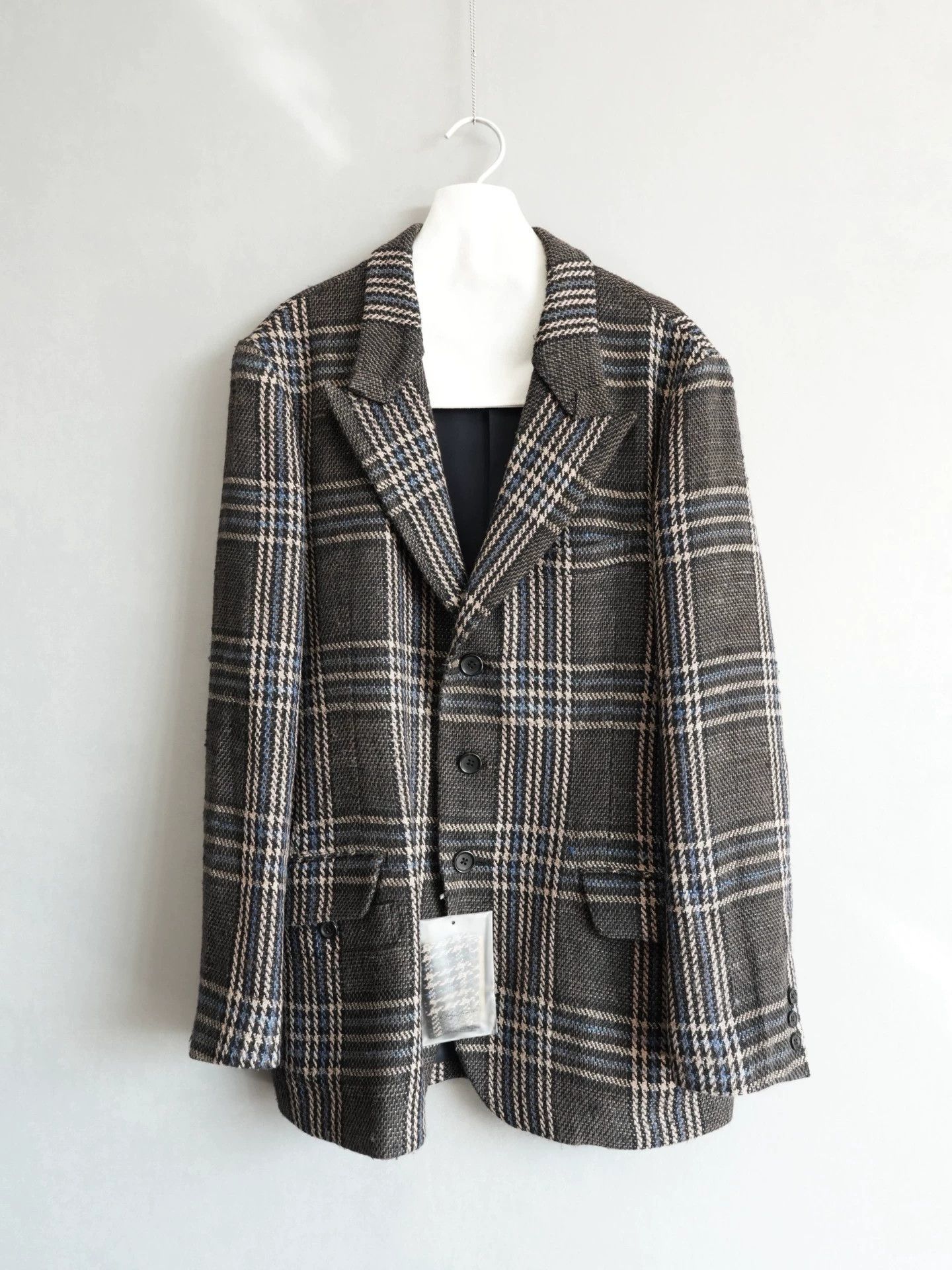 Yohji Yamamoto Yohji Yamamoto 23AW Check Blend Knit Jacket 3 New Size US L / EU 52-54 / 3 - 1 Thumbnail