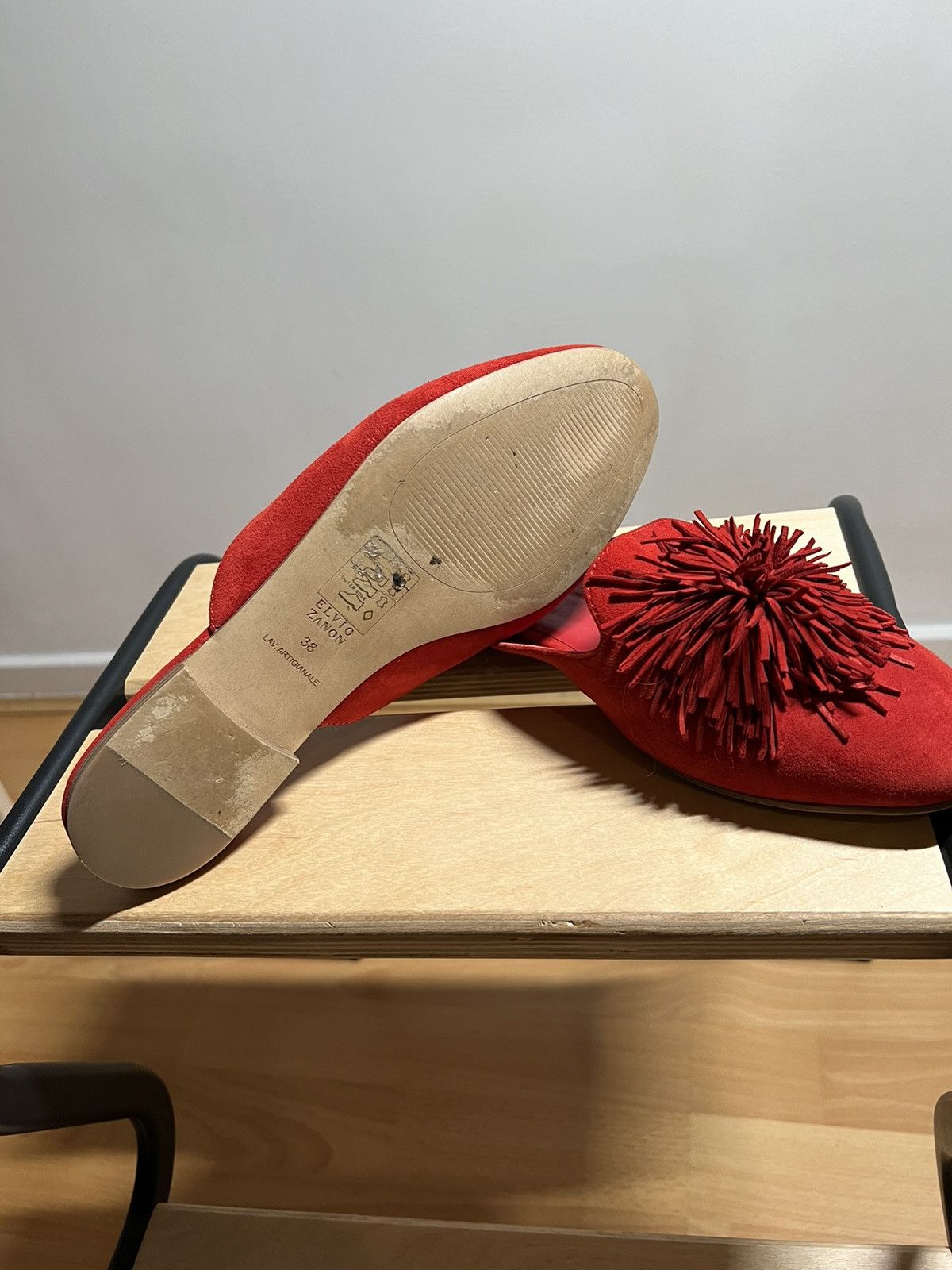 Other Italian Flats by Elvio Zanon – Suede Leather, Size 38, Perfect Condition Size US 8 / IT 38 - 3 Thumbnail