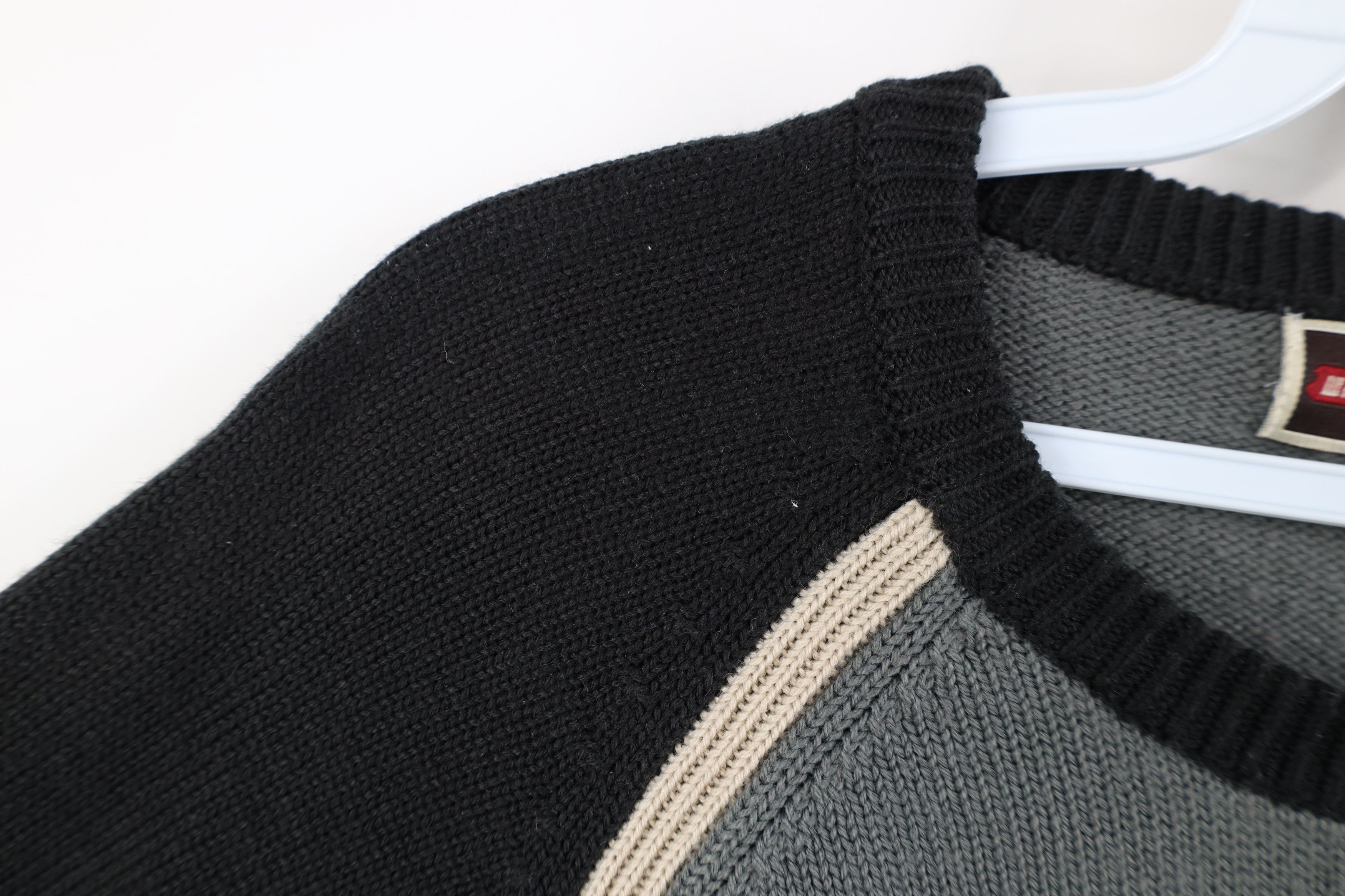 Vintage Vintage 90s Y2K Streetwear Ribbed Knit Crewneck Sweater Size US XL / EU 56 / 4 - 5 Thumbnail