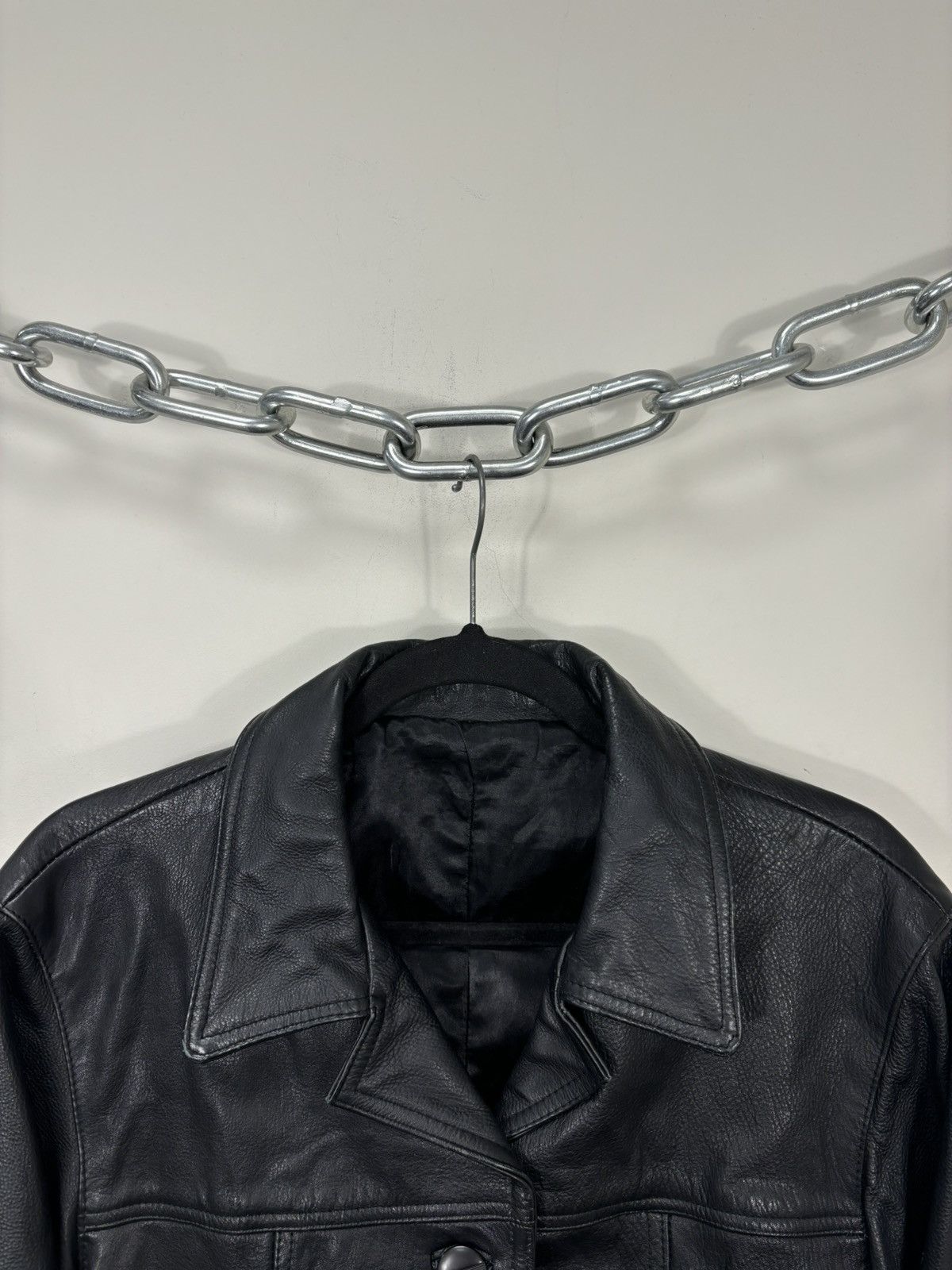 Claude Montana Vintage Claude Montana Ideal Cuir Women’s Leather Jacket Size M / US 6-8 / IT 42-44 - 8 Thumbnail