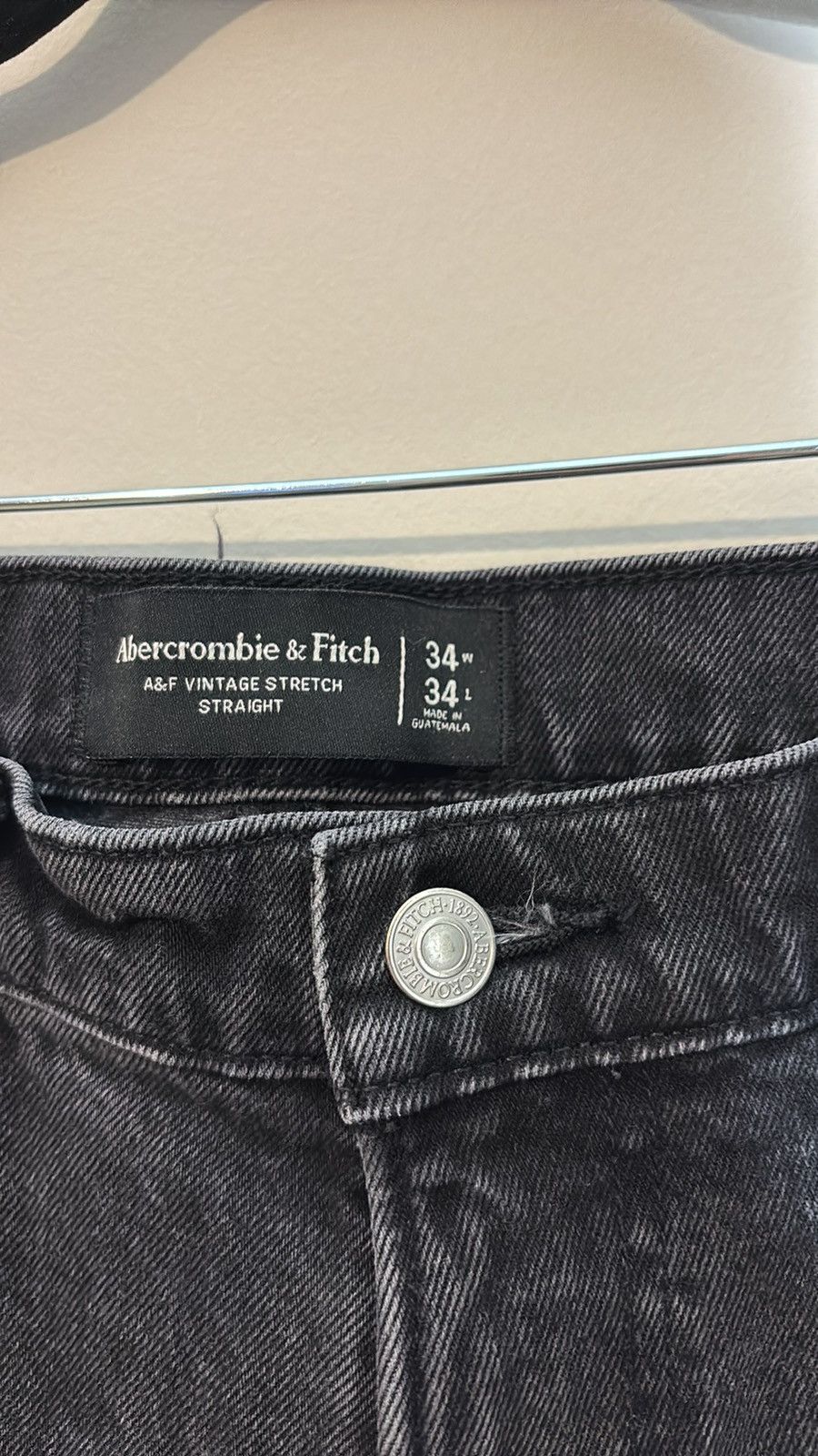 Abercrombie & Fitch Abercrombie & Fitch Vintage Stretch Straight Jeans Size US 34 / EU 50 - 3 Thumbnail