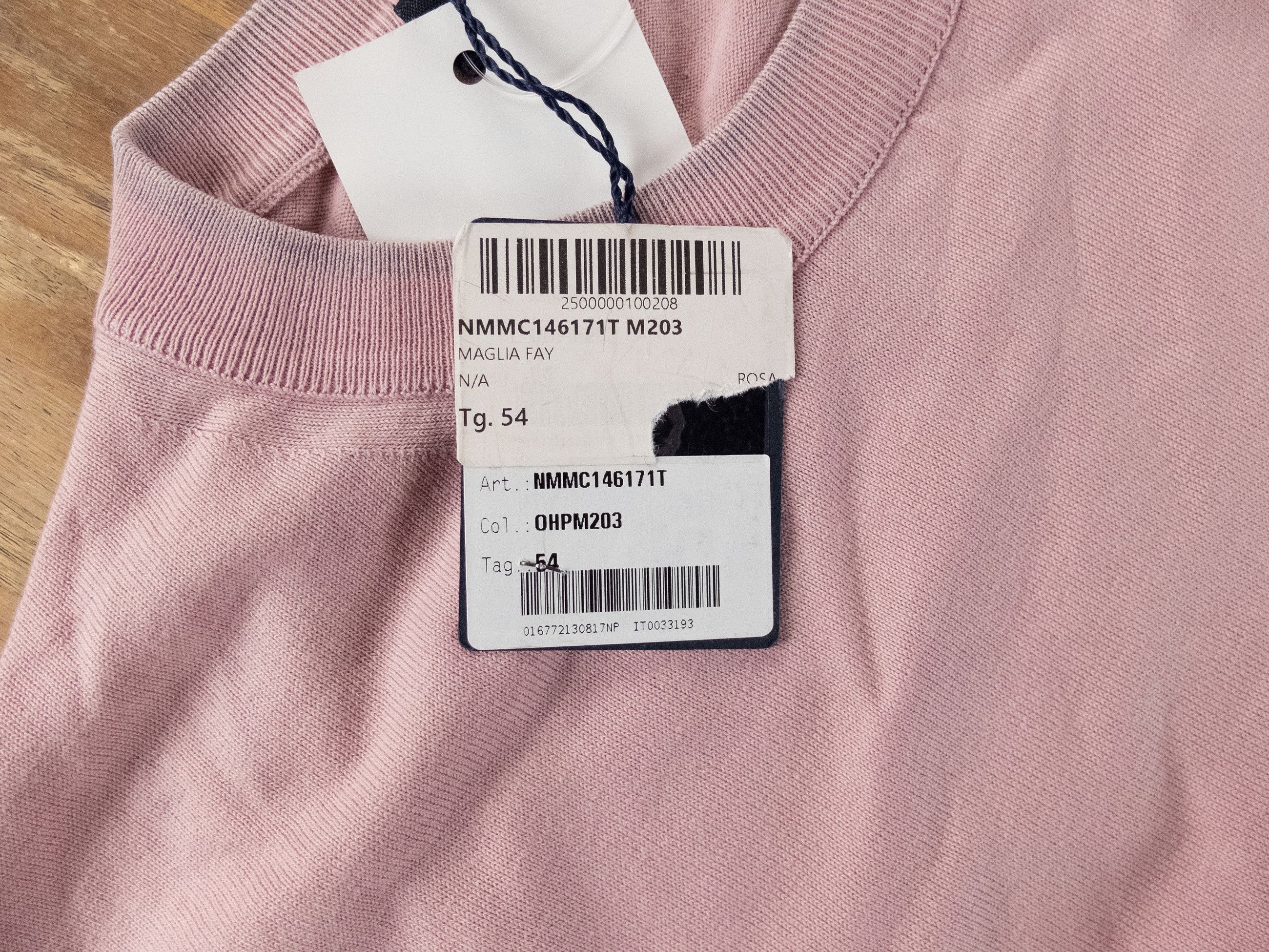 Fay FAY Italy pink knit cotton crewneck sweater XXL q Size US XXL / EU 58 / 5 - 3 Thumbnail