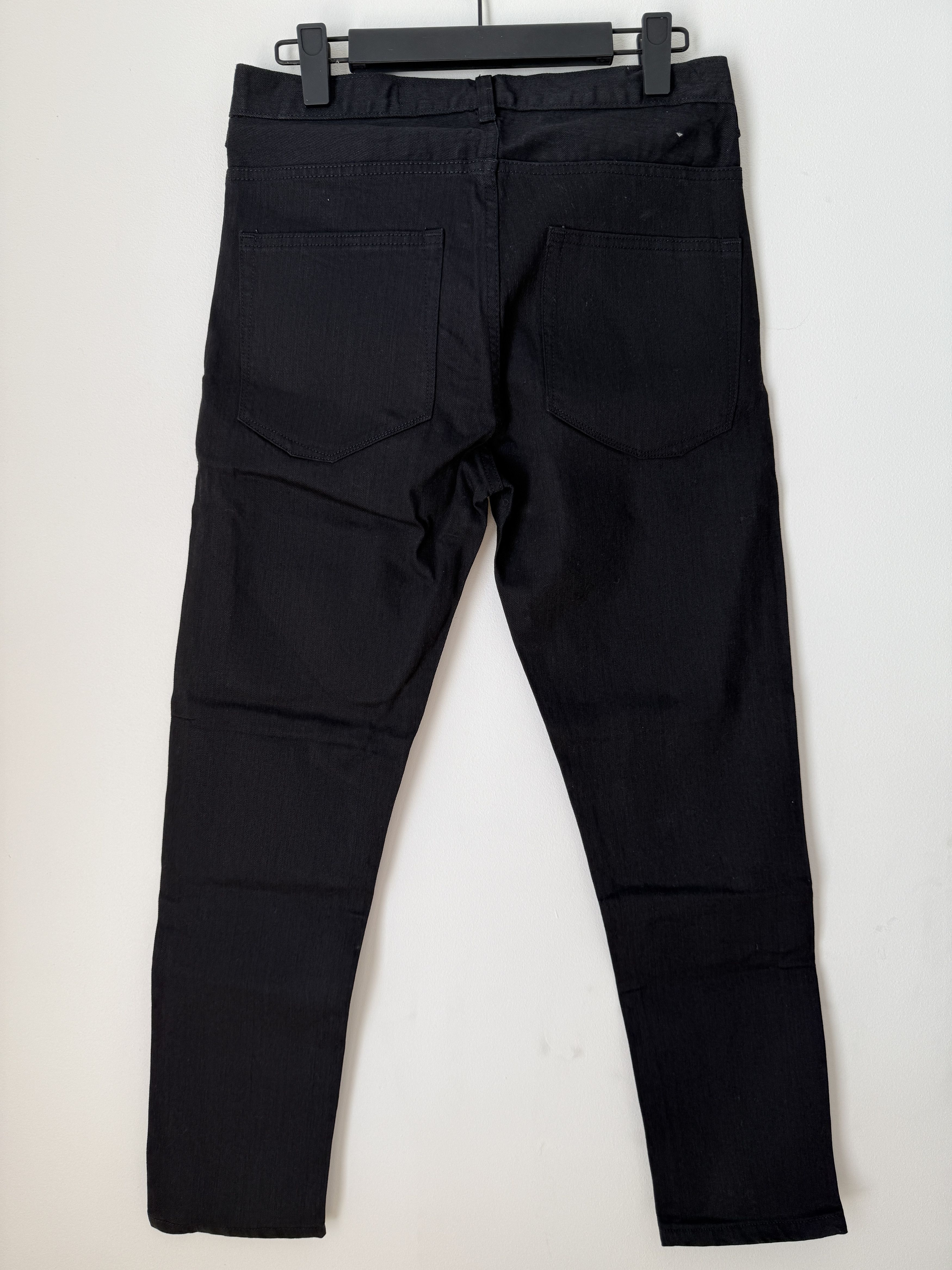 EX INFINITAS EX INFINITAS CROPPED TAPERED BLACK DENIM JEANS. SZ 26 Size US 26 / EU 42 - 4 Thumbnail