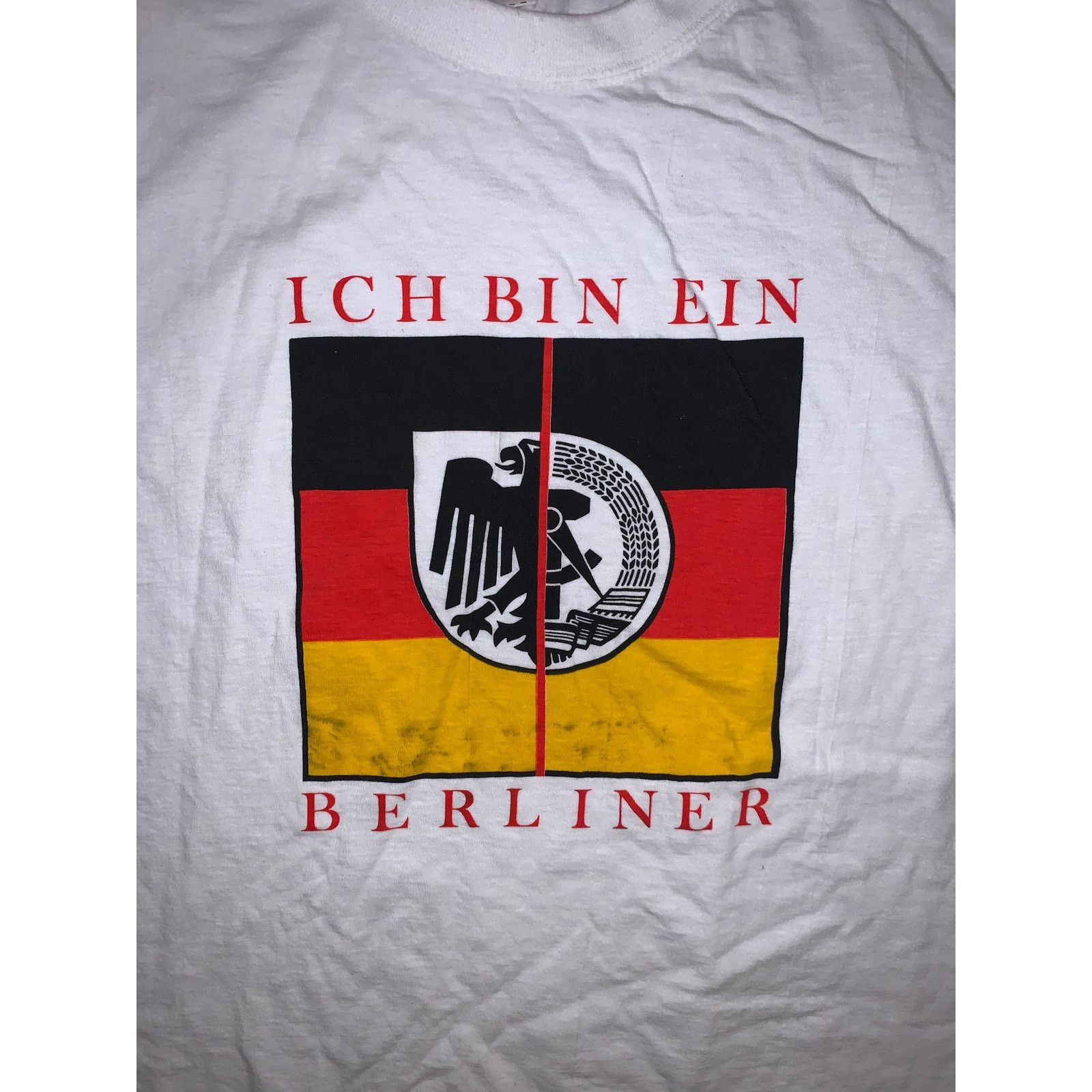 Vintage Vintage Berlin Wall Ich Bin Ein Berliner Single Stitch L Size US L / EU 52-54 / 3 - 2 Thumbnail