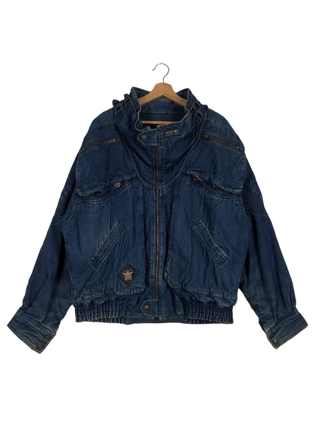 Hysteric Glamour 🔥Bondage Parachute Denim Bomber Jacket Fittz Japan Made Size US M / EU 48-50 / 2 - 2 Thumbnail