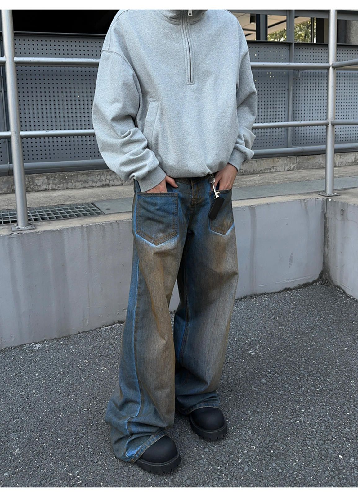 Jean × Vintage Oversized Wide Leg Denim Jeans Size US 32 / EU 48 - 2 Thumbnail