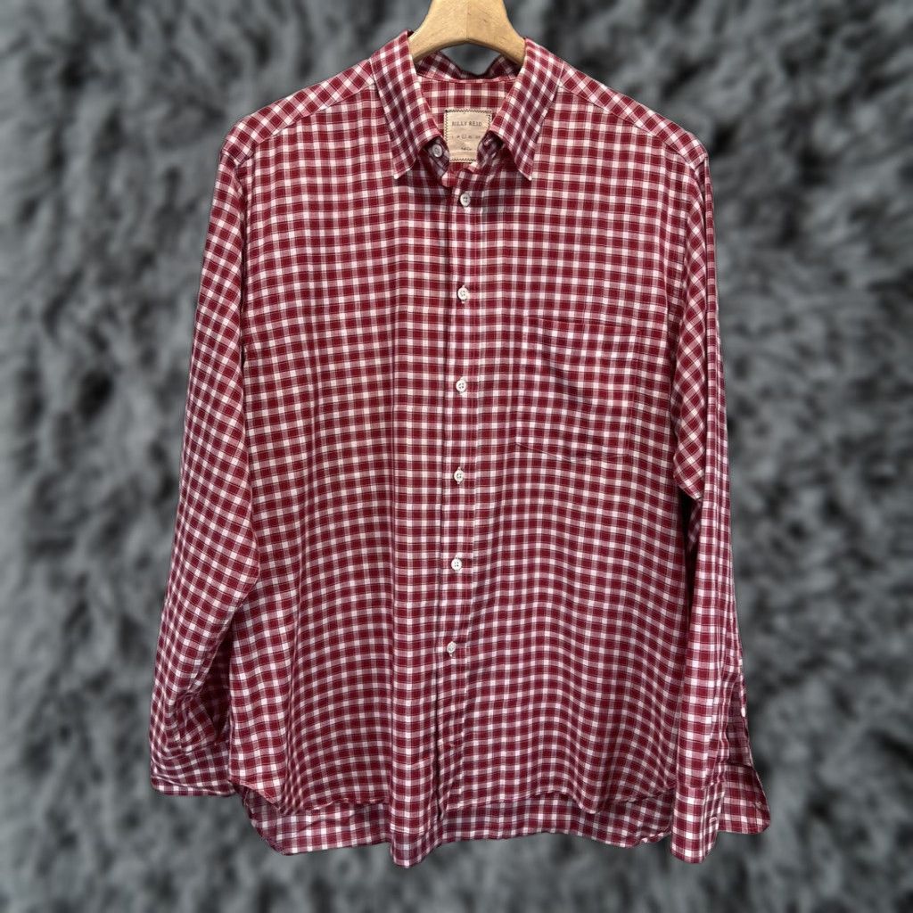 Billy Reid Billy Reid Button Down Shirt Mens Large Red White Plaid Long Sleeve Lightweight Classic Size US L / EU 52-54 / 3 - 1 Thumbnail
