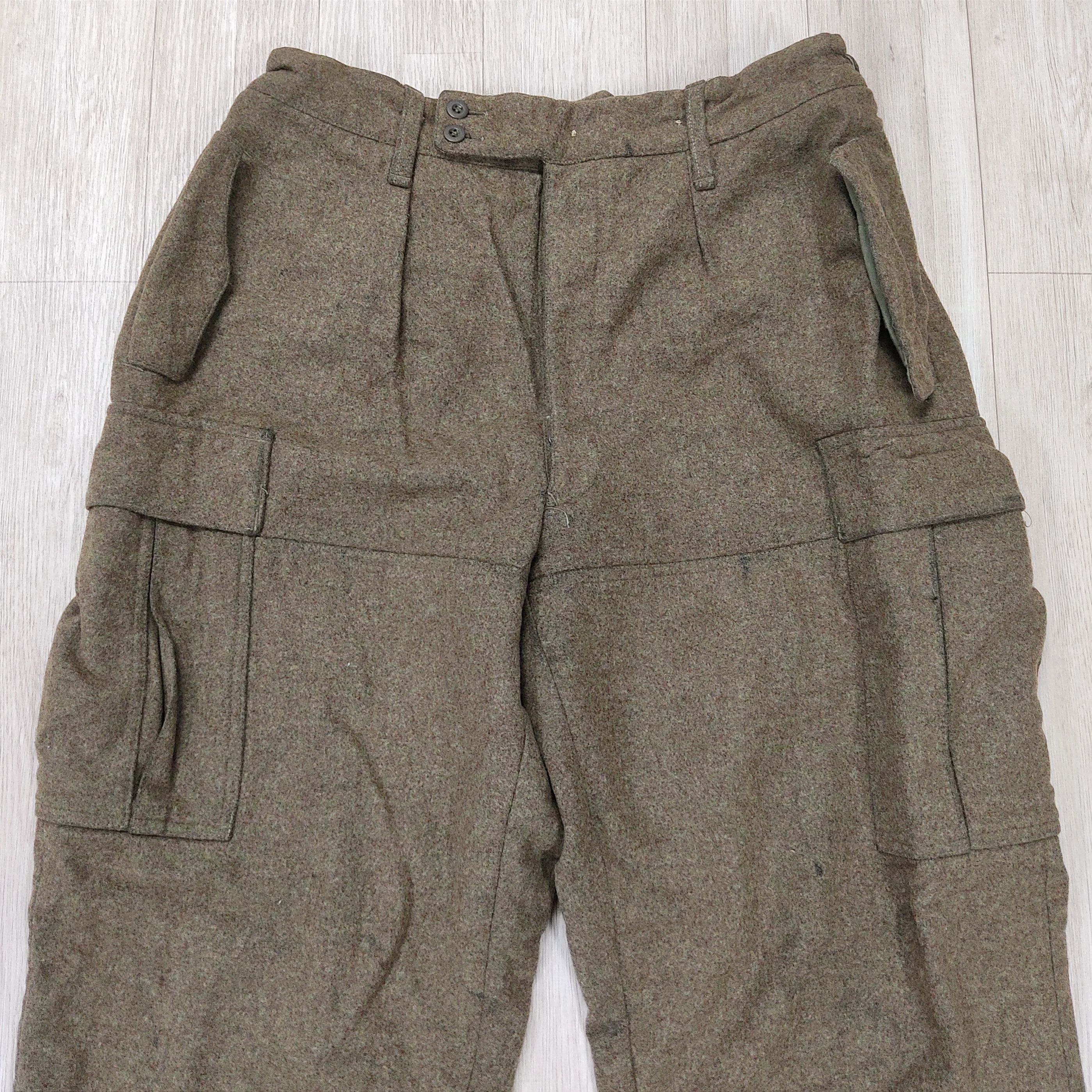 Vintage Vintage OG 60s Kurt Begemann Heavy Wool Combat Pants Size US 33 - 3 Thumbnail